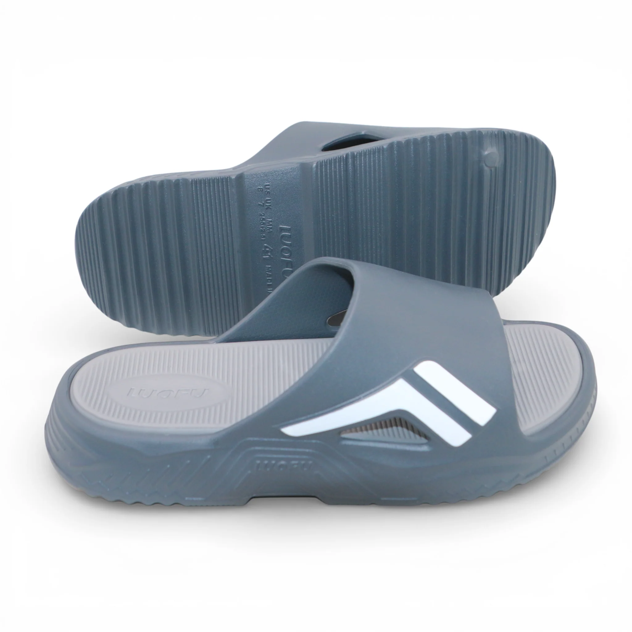 gents slipper 40-45 gray china e6244-e01 - Image 2