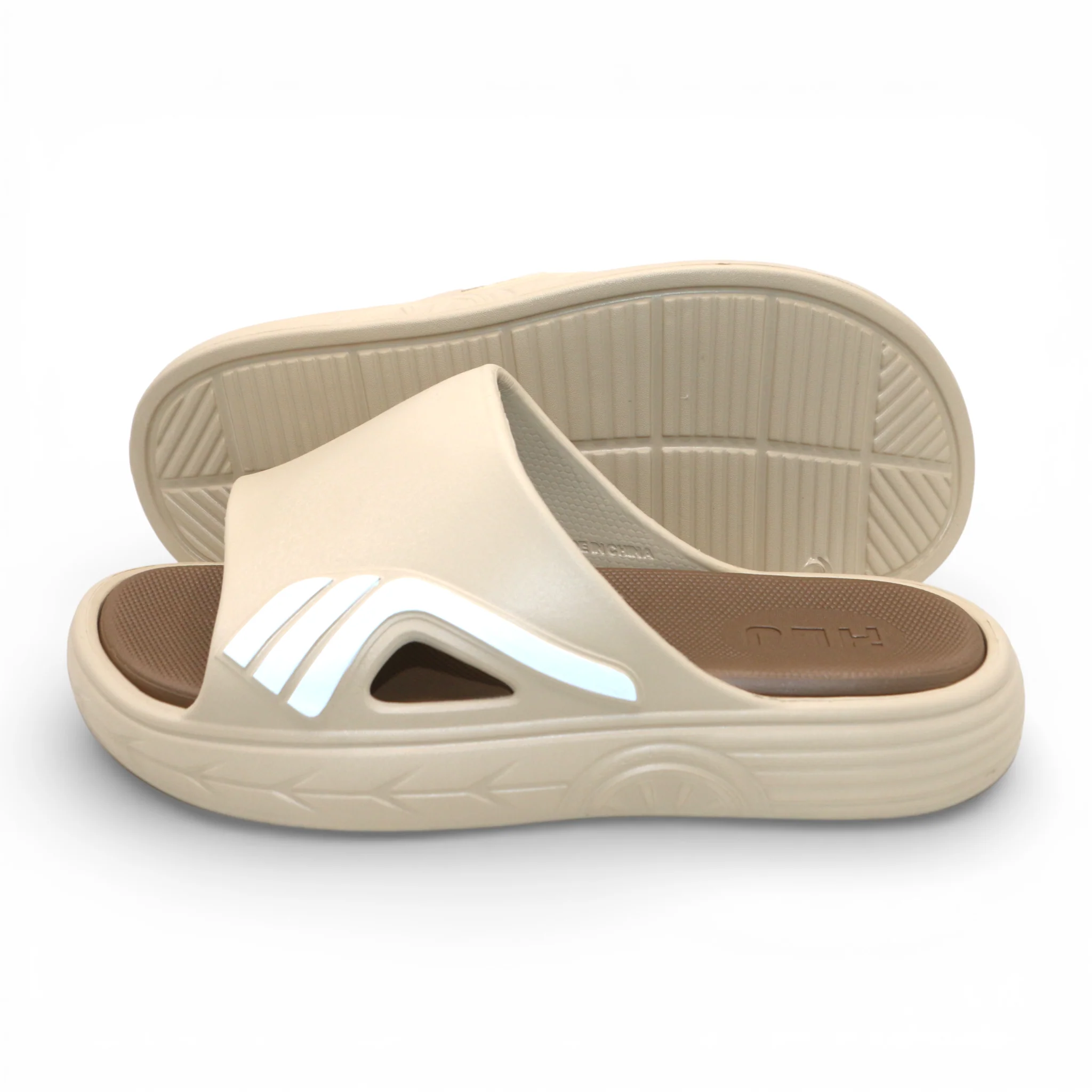 gents slipper 40-45 skin brown china 2518 - Image 2