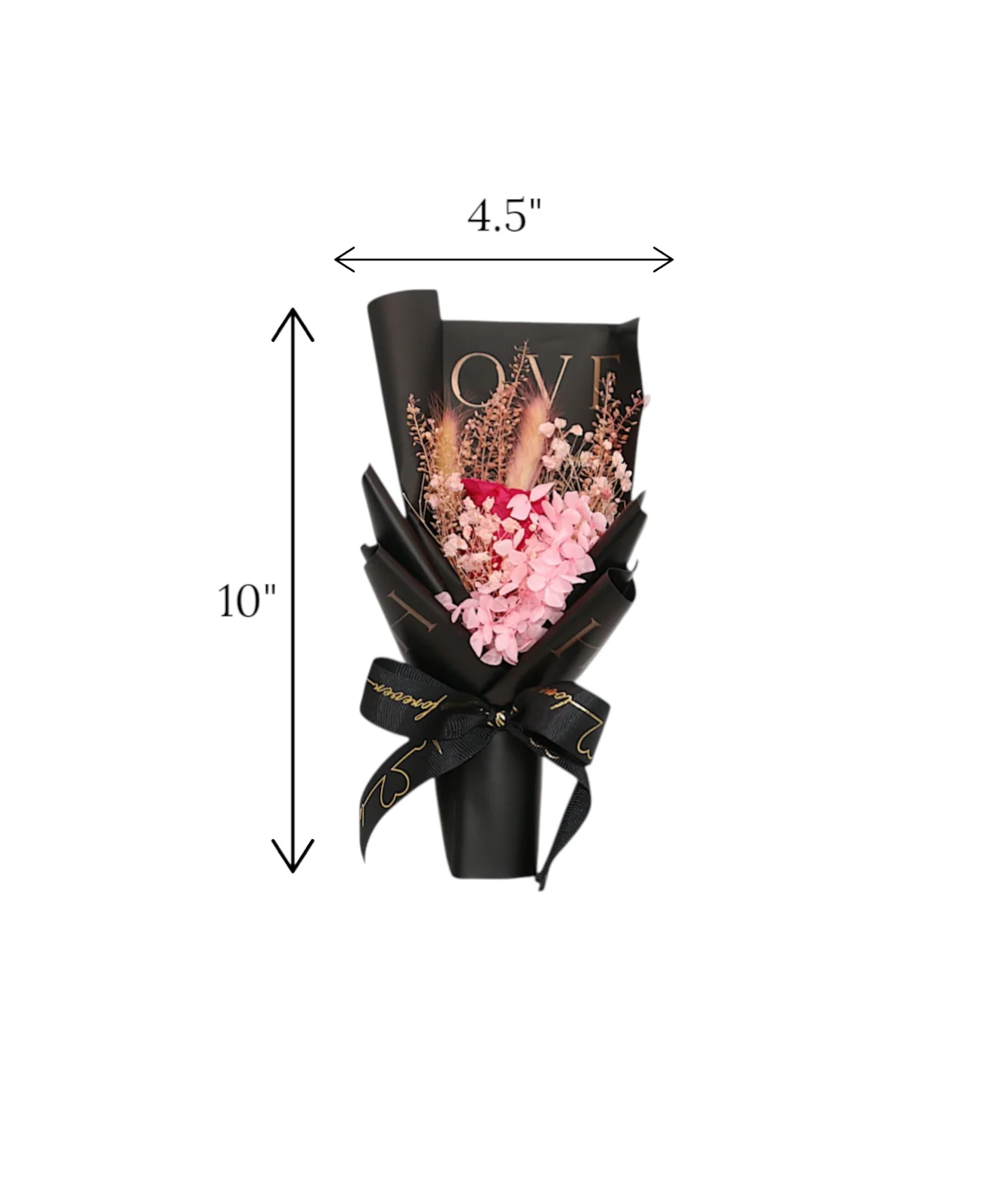 gift box with dark pink flower bouquet china (10"x4.5") - Image 3