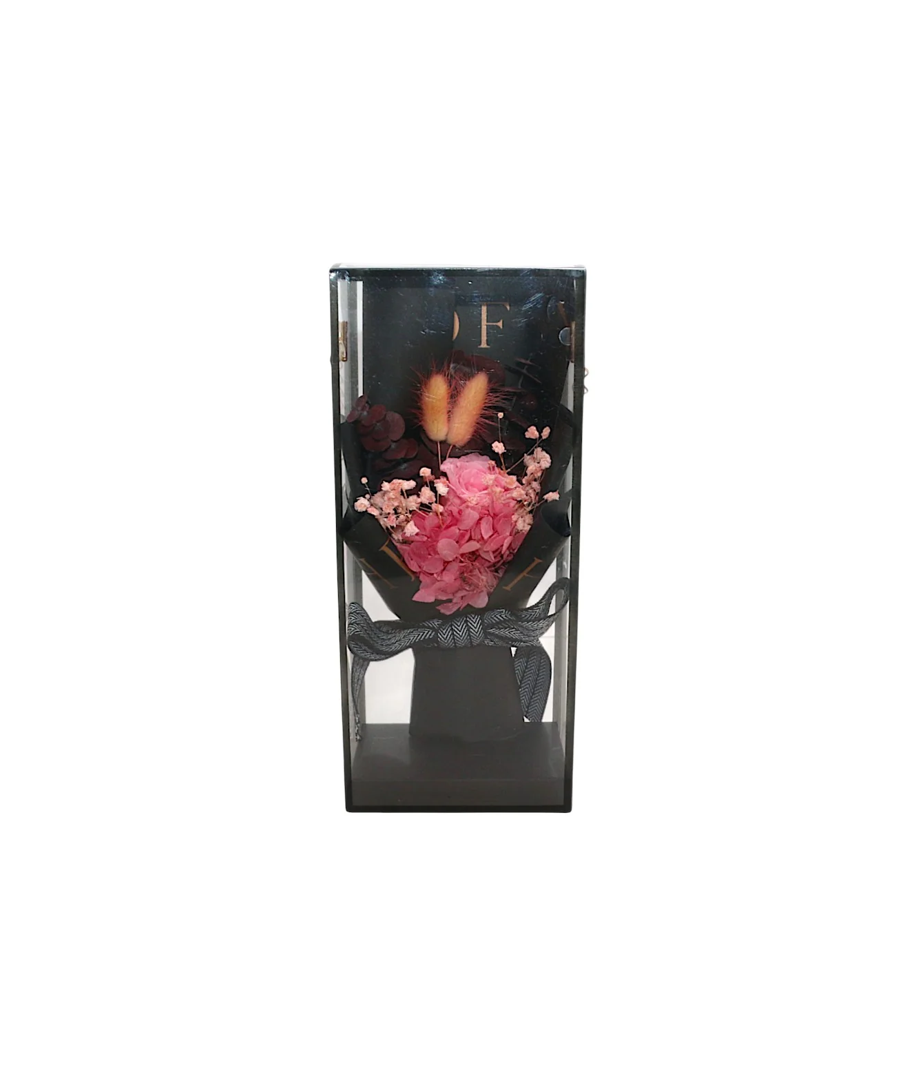 gift box with pink flower bouquet china (10"x4.5") - Image 2