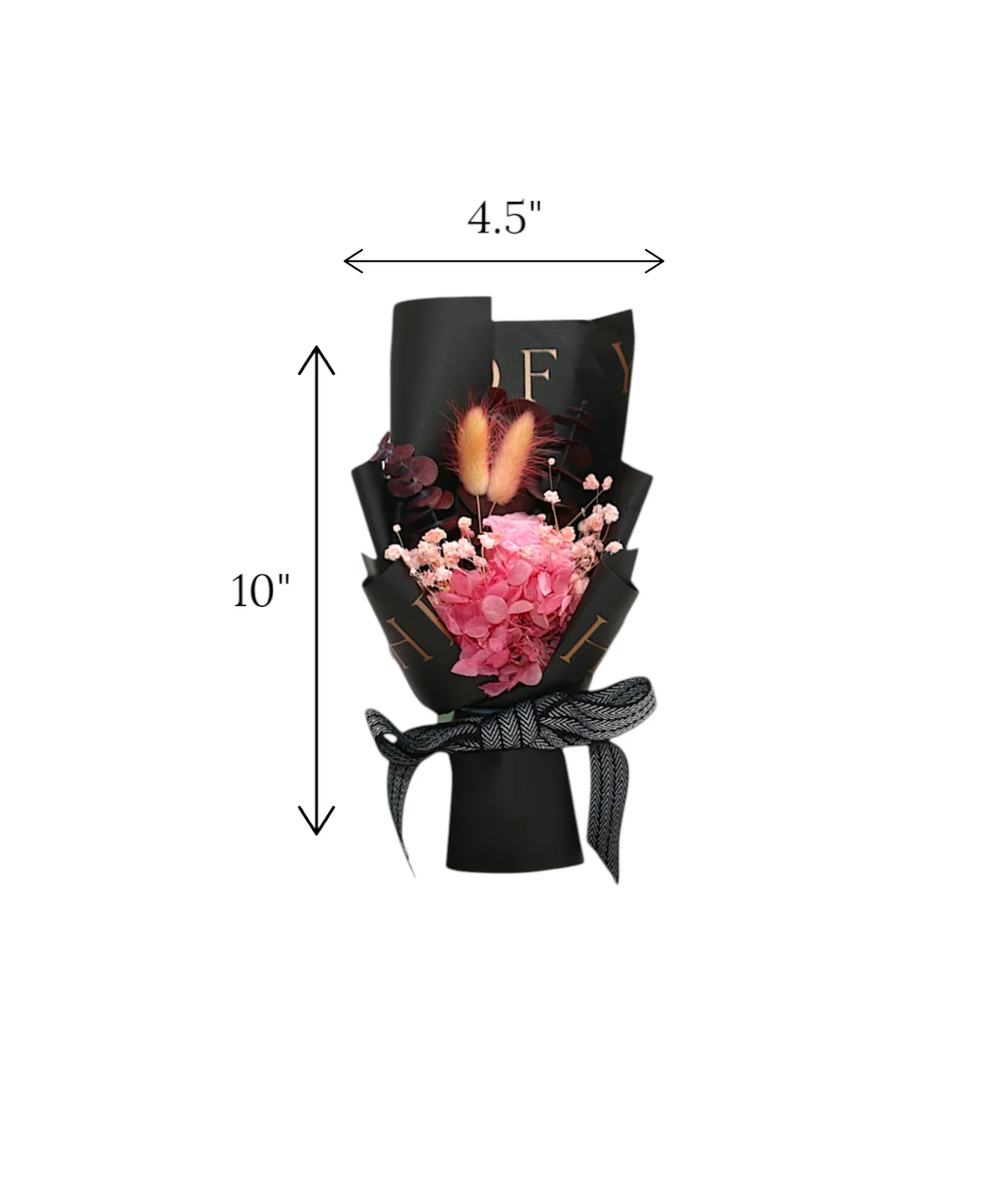 gift box with pink flower bouquet china (10"x4.5") - Image 3