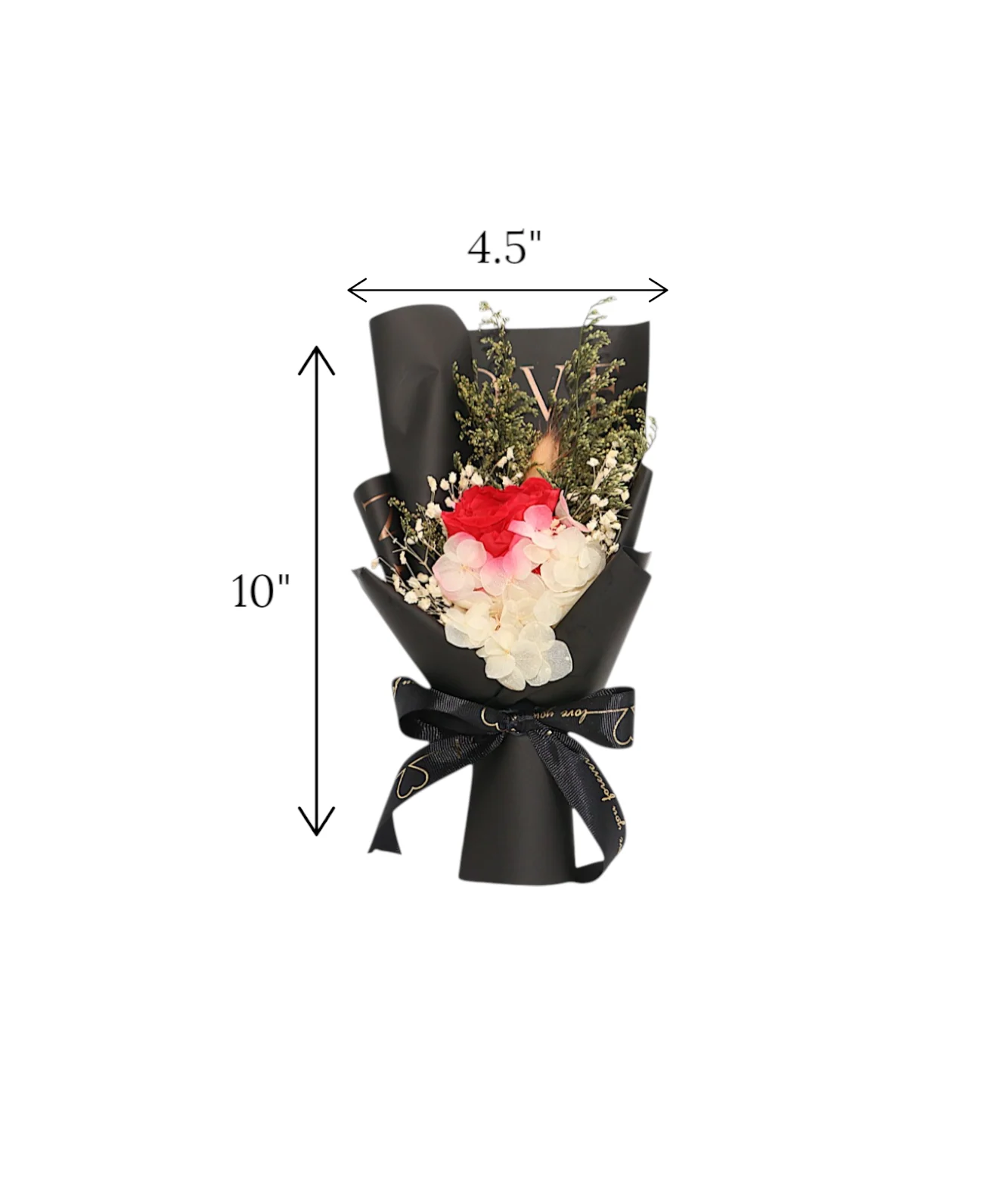 gift box with white flower bouquet china (10"x4.5") - Image 3