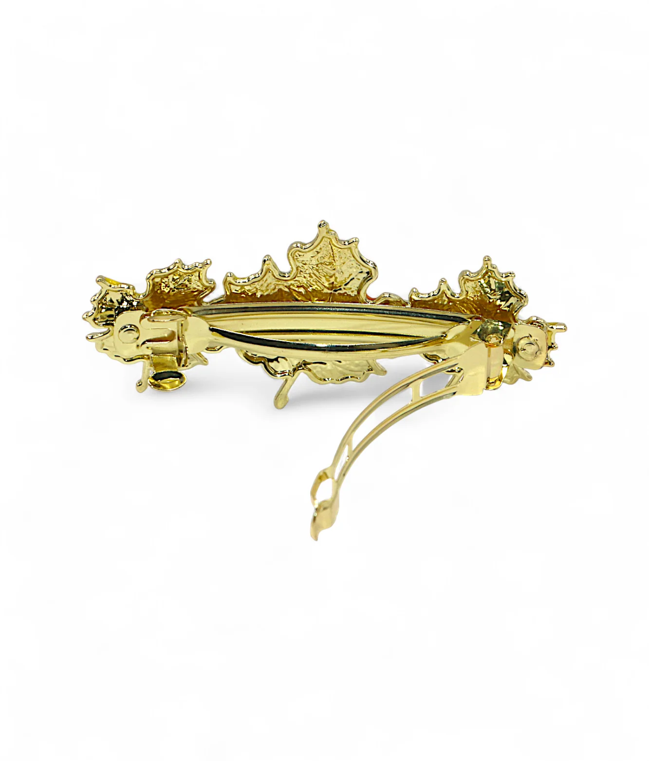 hair clip gold matel leaf china - Image 2