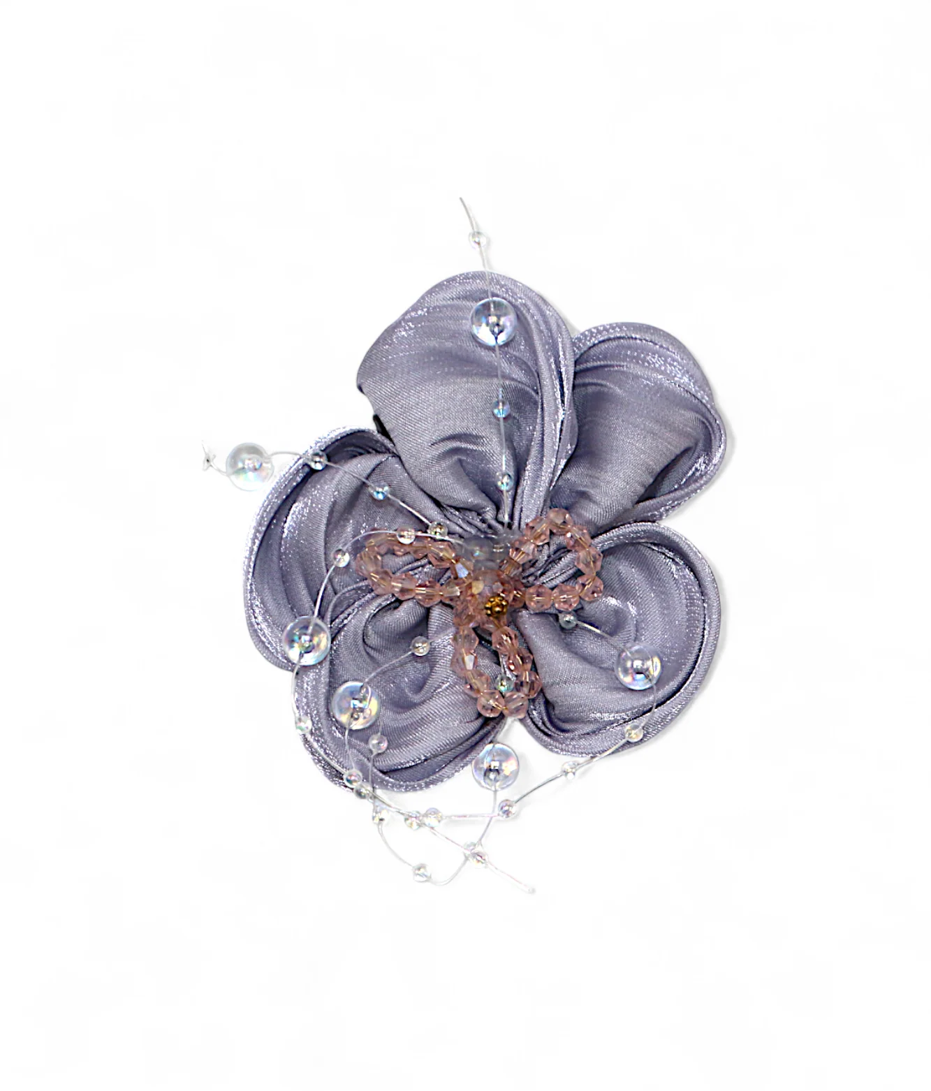 hair pin multi color flower and pearls china - Image 2