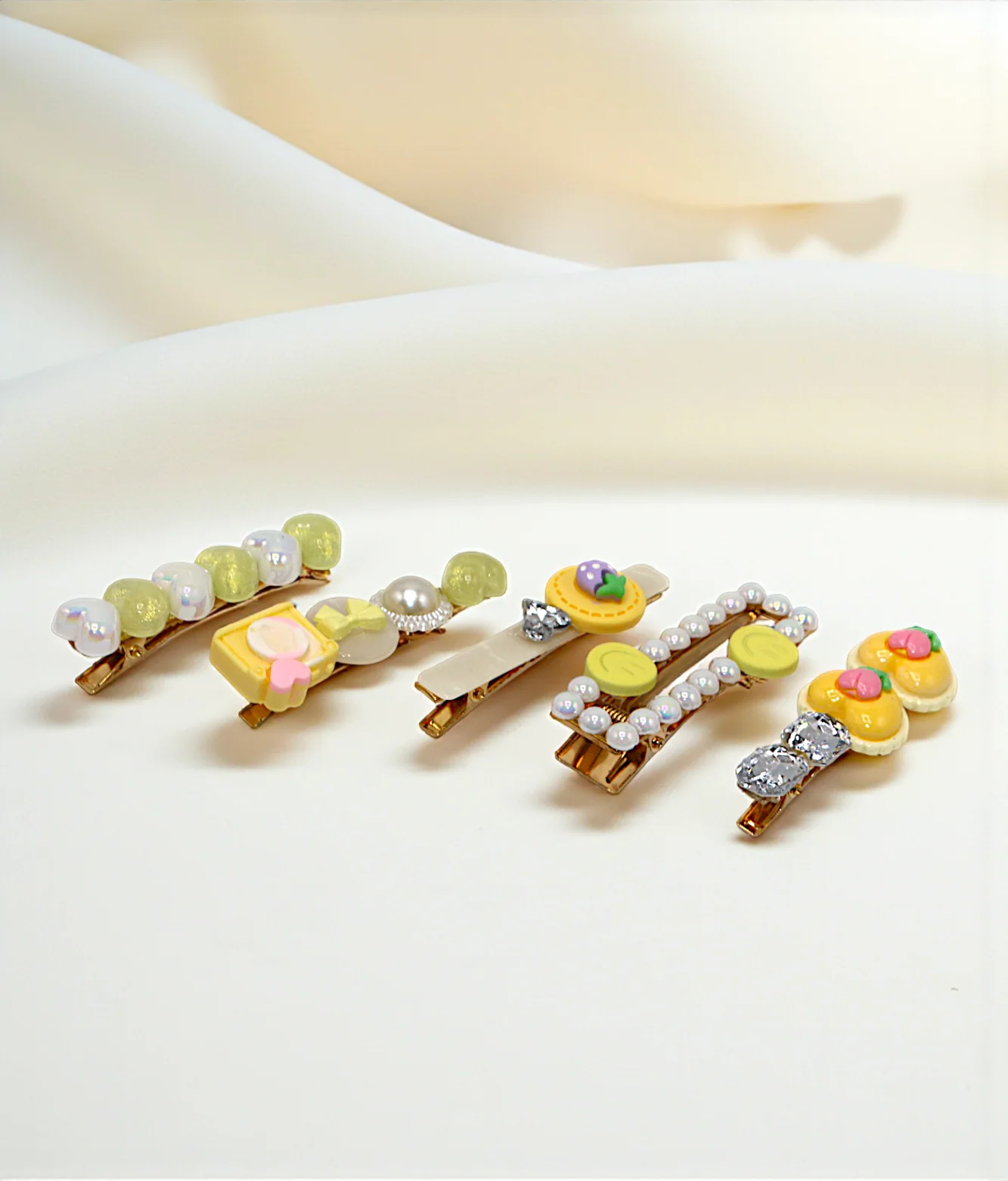 hair pin set mix color heart and beads china