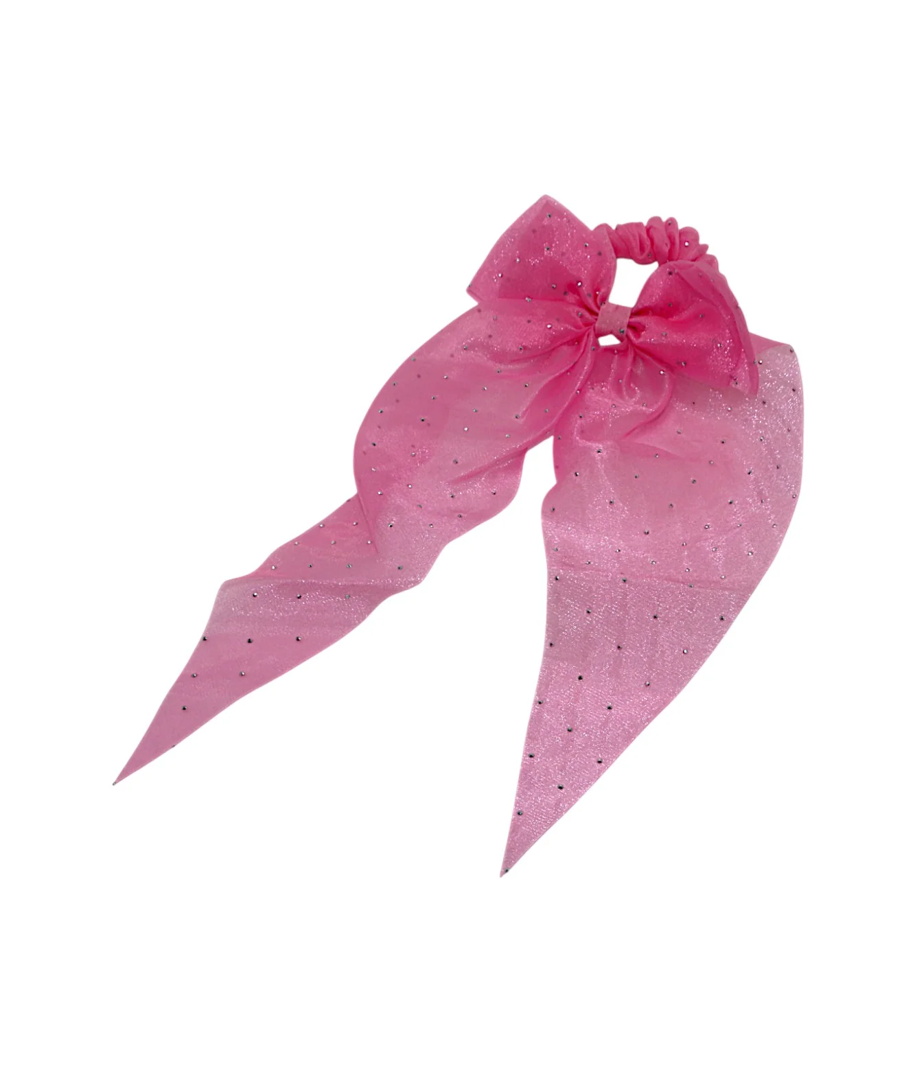 hair tie bow shiny zircon mix color - Image 2
