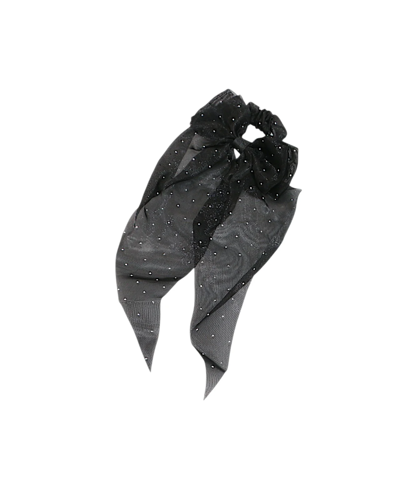 hair tie bow shiny zircon mix color - Image 6