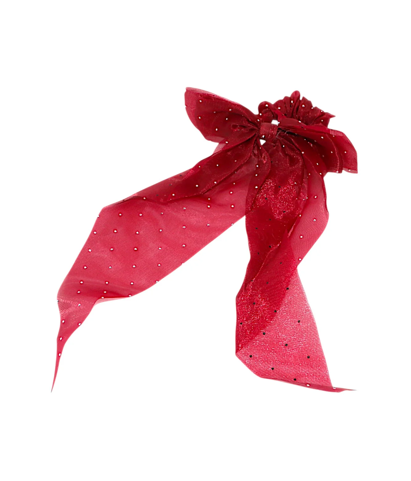 hair tie bow shiny zircon mix color - Image 7