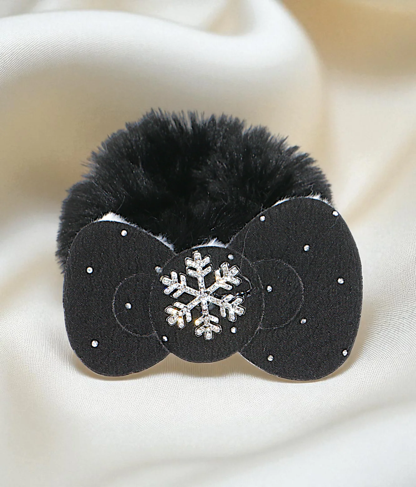 hair tie furr with bow mix color - Image 6