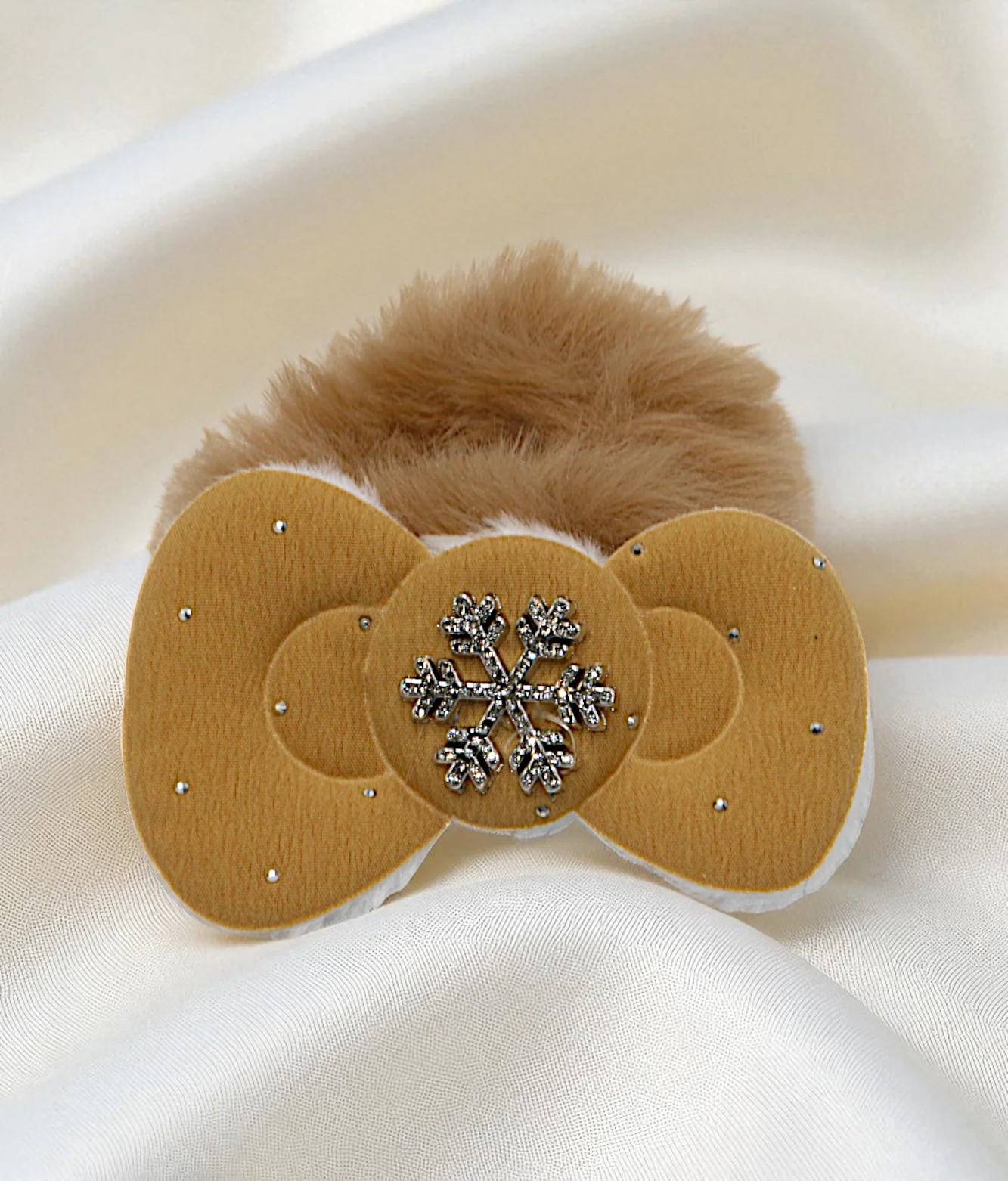 hair tie furr with bow mix color - Image 7