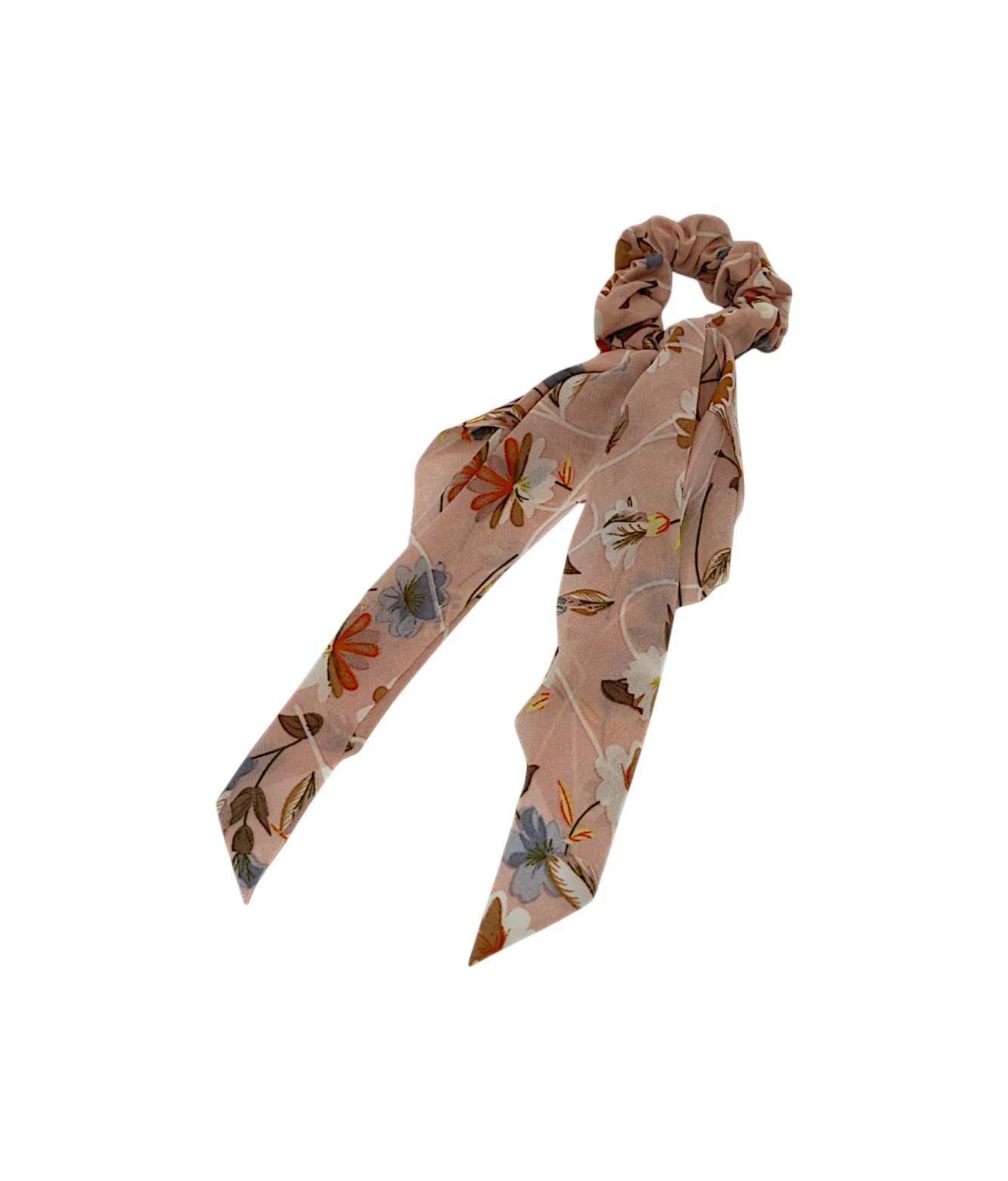 hair tie printed silk mix color - Image 2