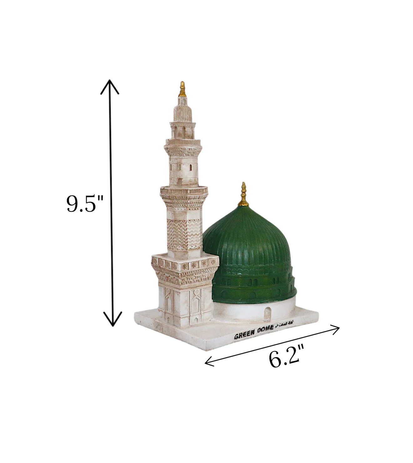 holy dome green & white china 9.5x6.2 - Image 2