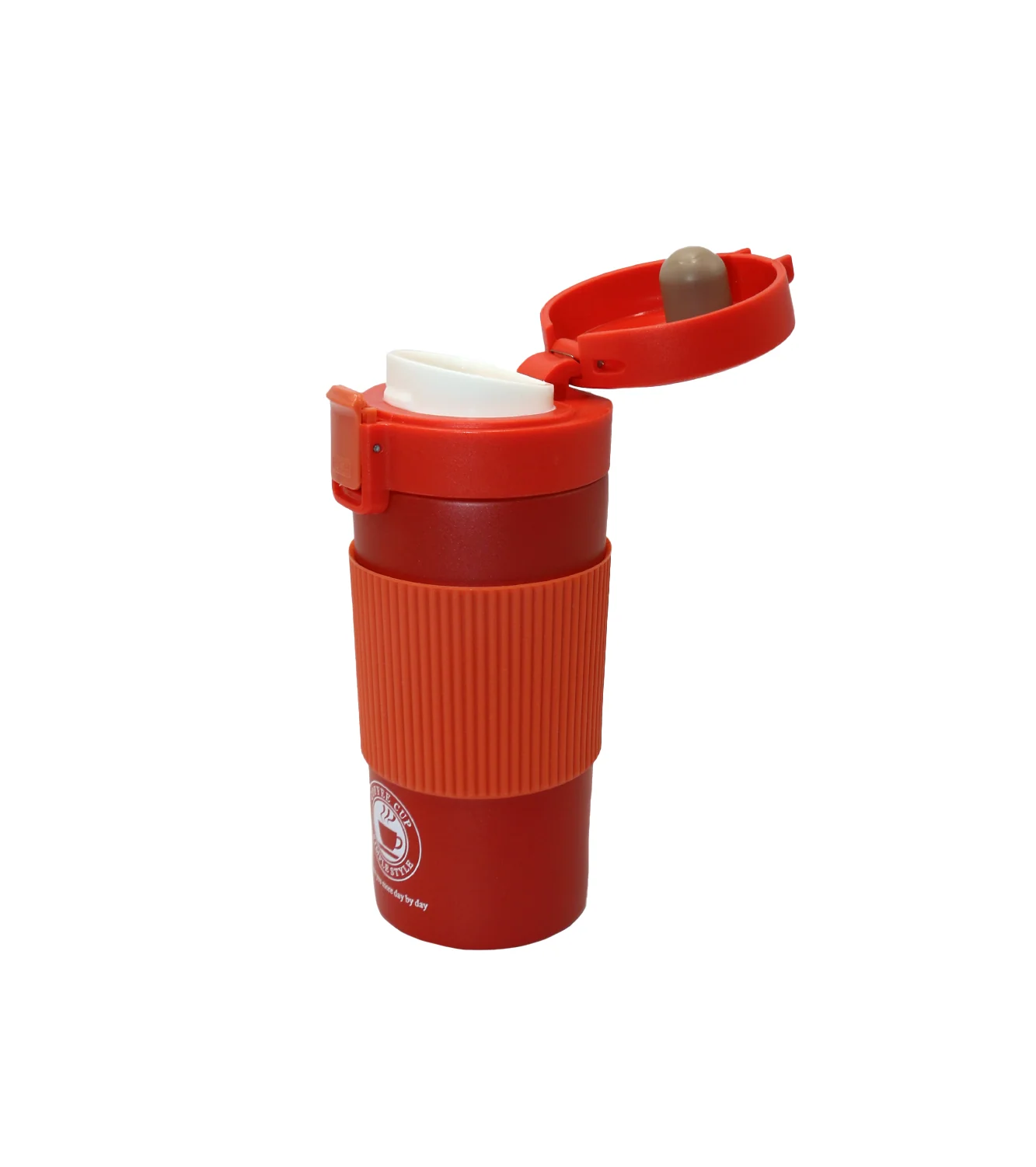 hot & cold mug 350ml with silicon grip china d324 - Image 3