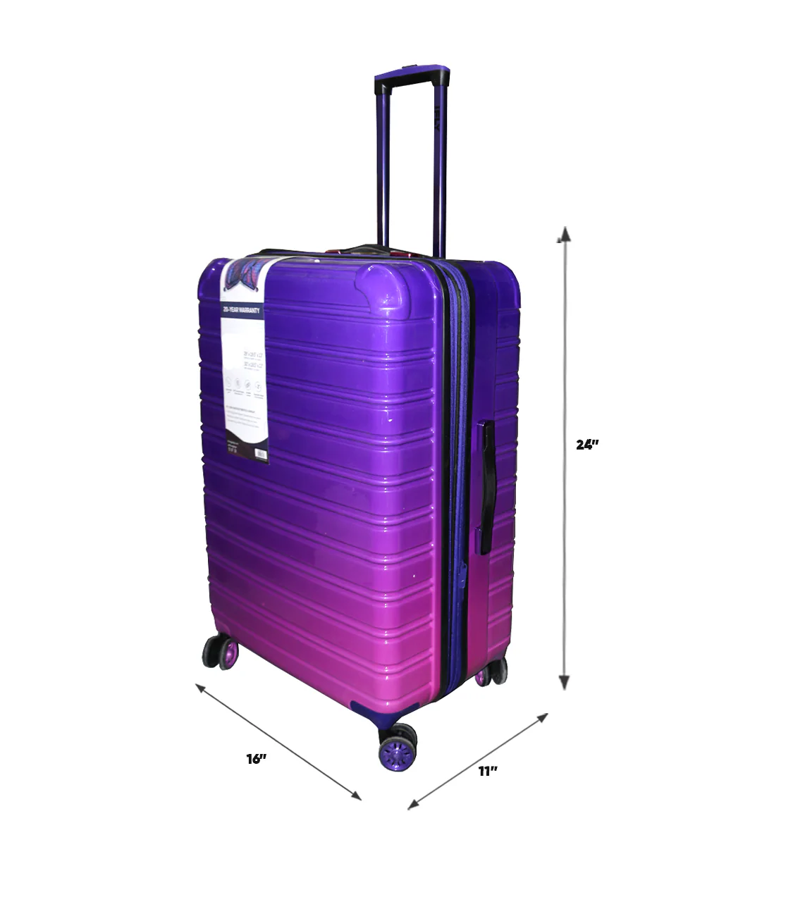 ifly luggage trolley travel bag 2 handle 24" china d815 - Image 2