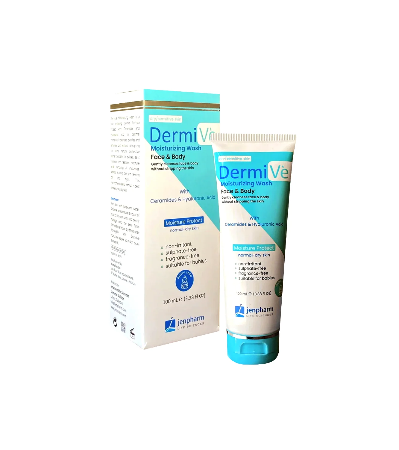 jenpharm dermive moisturizing wash face&body 100ml