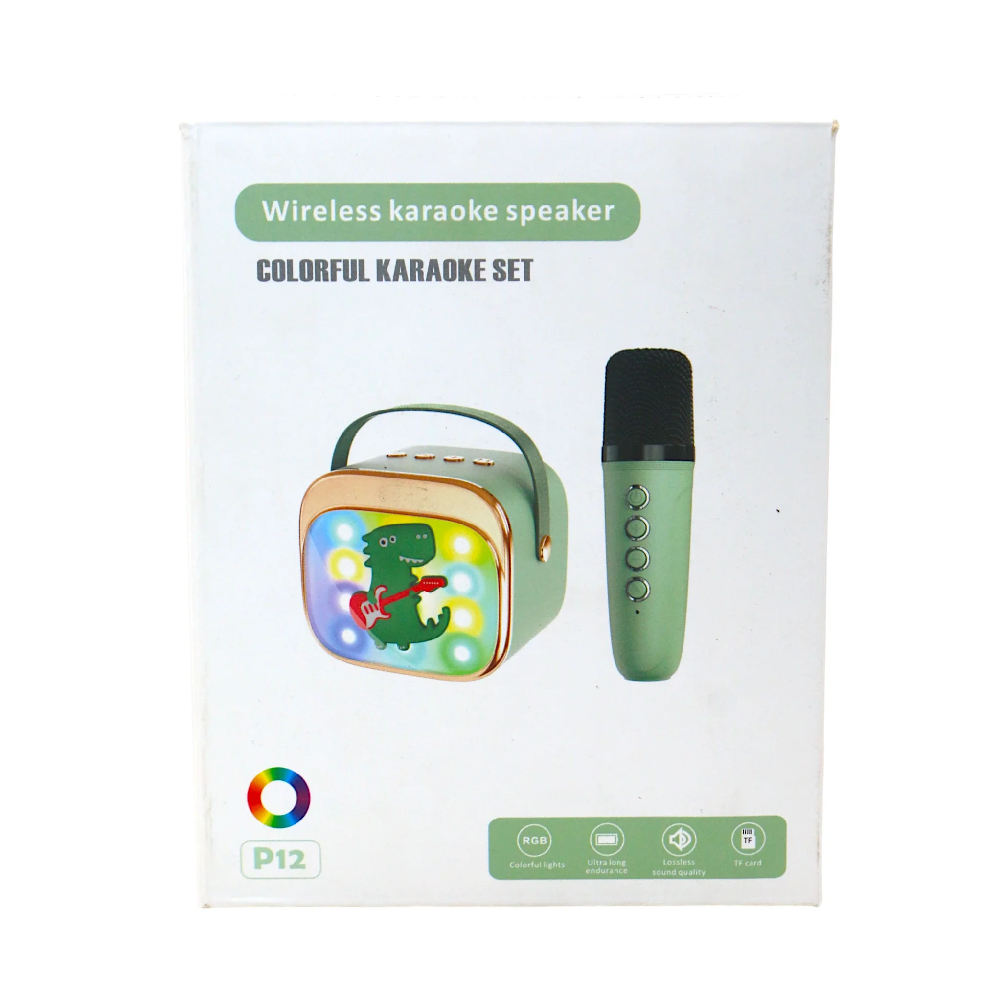 karaoke wireless dual microphone with bluetooth speaker , led lighths & usb china - Image 2