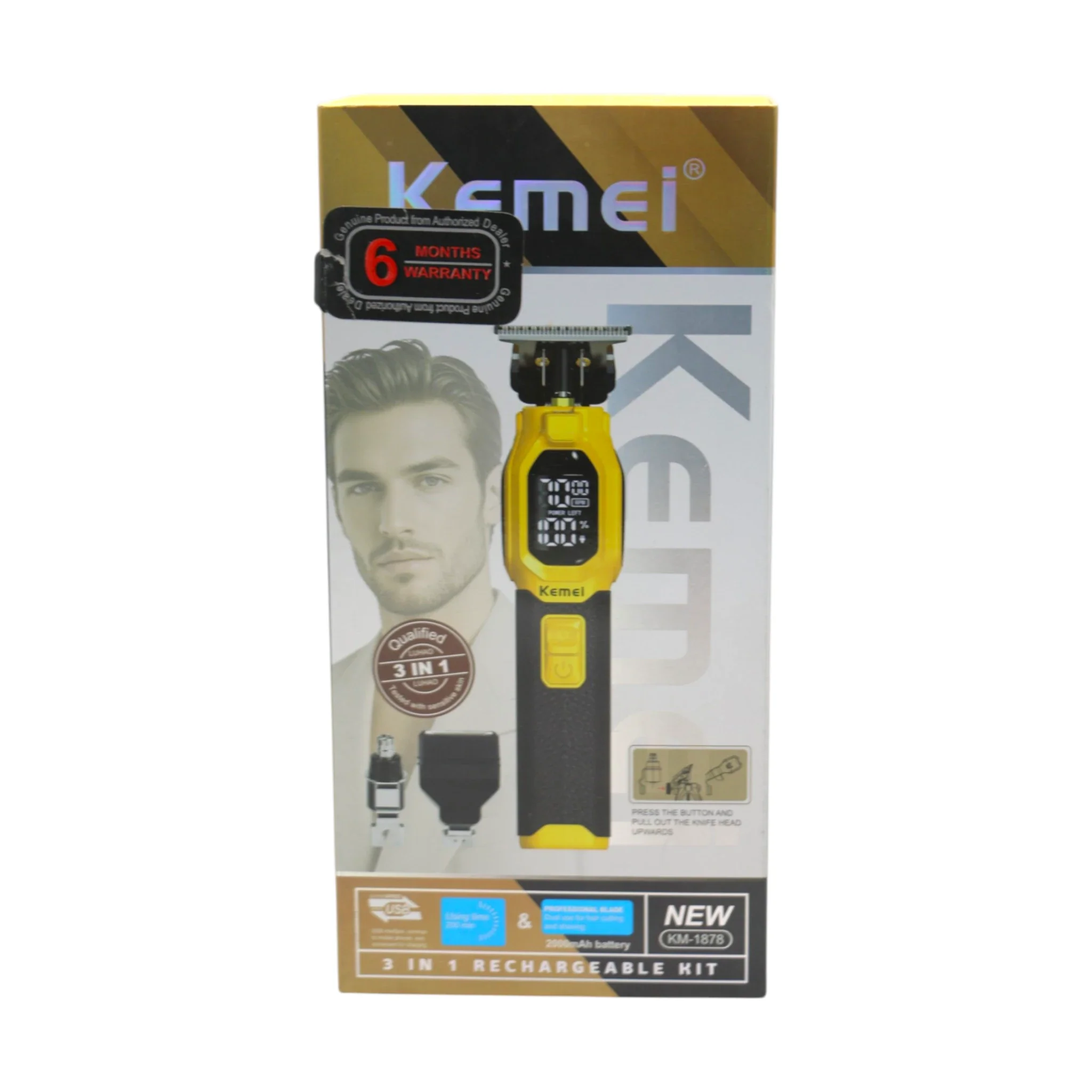 kemei rechargeable trimmer km-1878 - Image 2