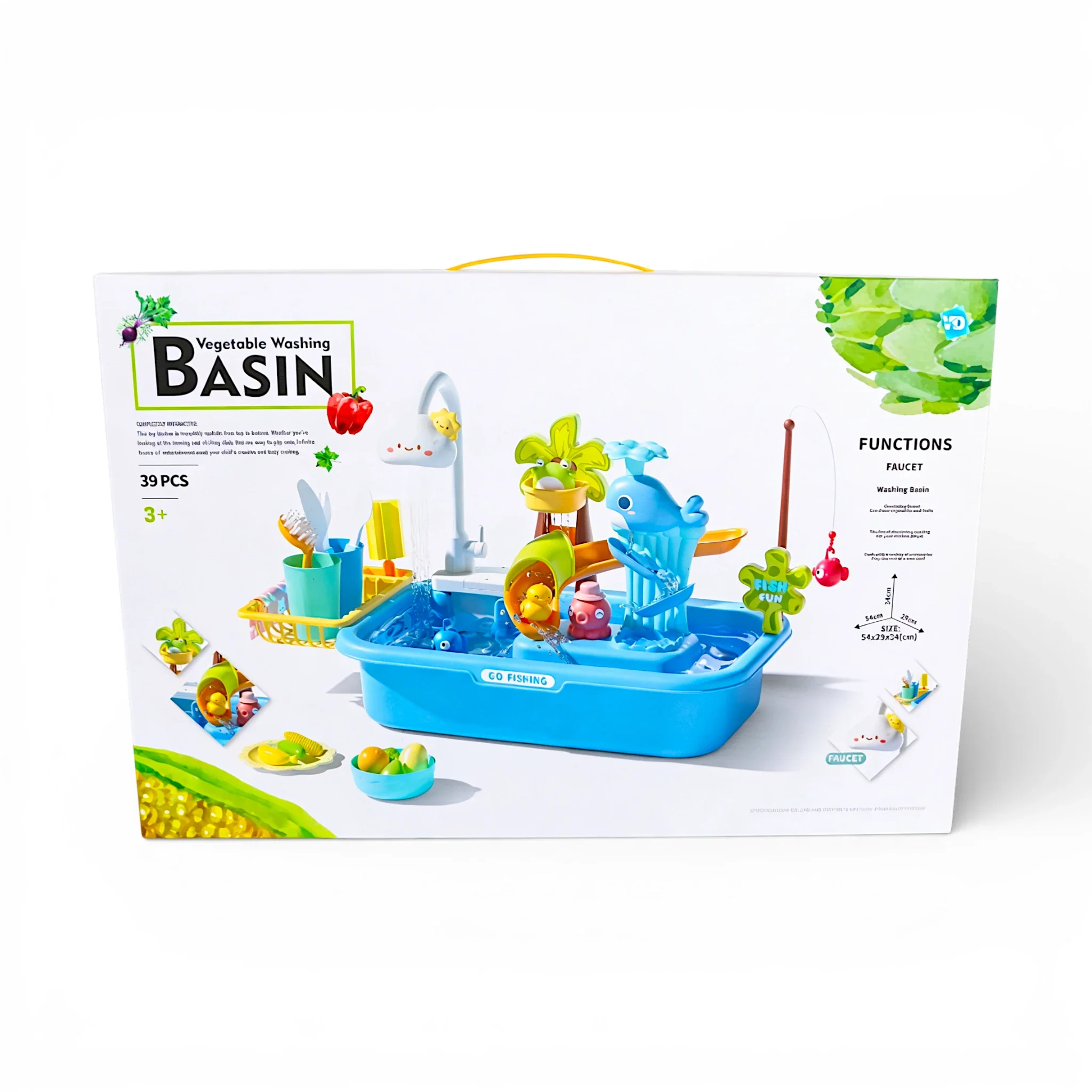 kitchen sink set 39pc vegetable washing 54x29x34cm china - Image 2