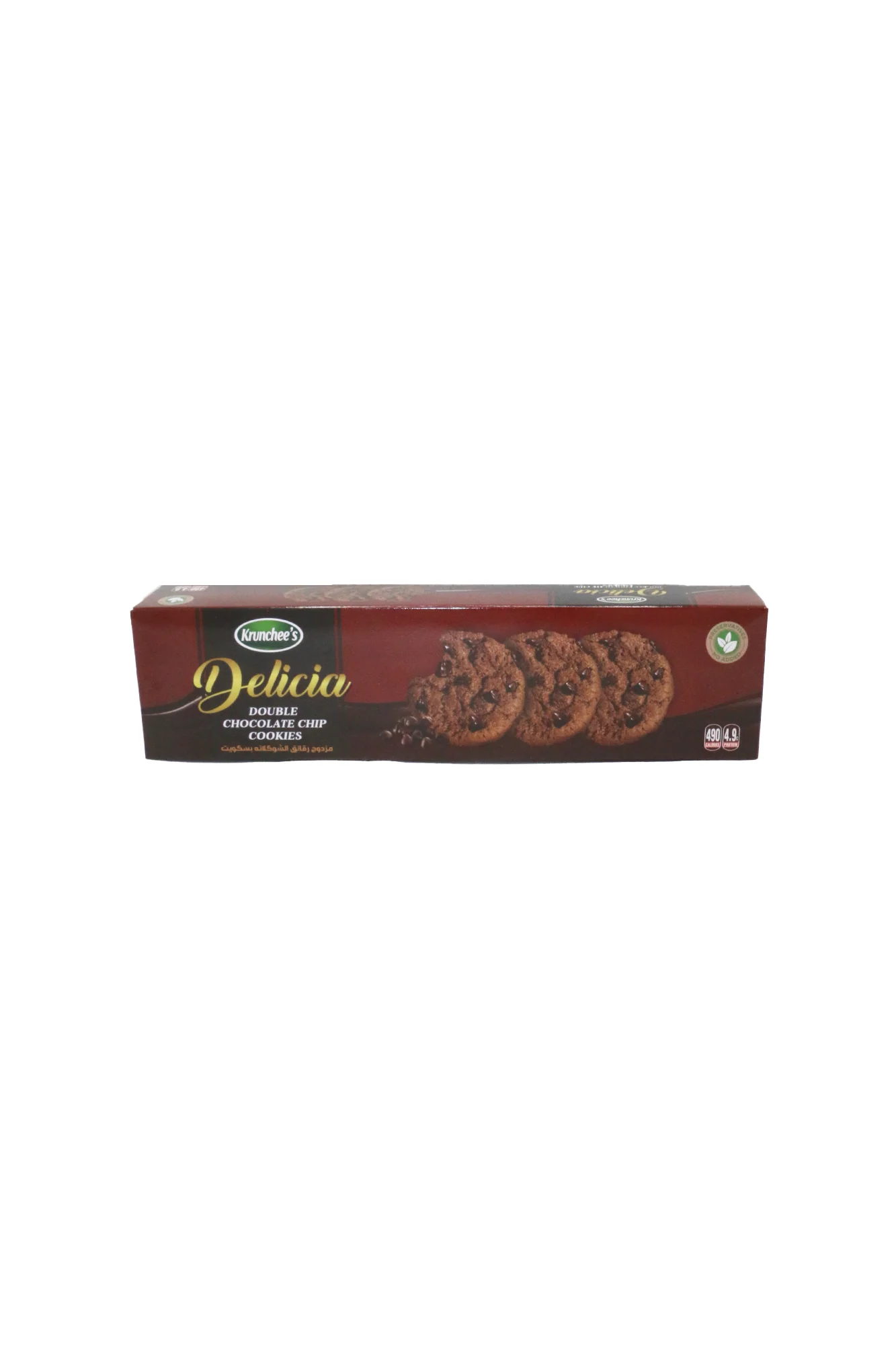 krunchees delicia double chocolate chip cookies 100g