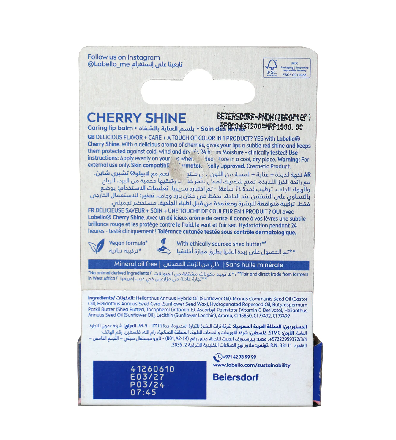 labello chapstick cherry shine 4.8g - Image 2