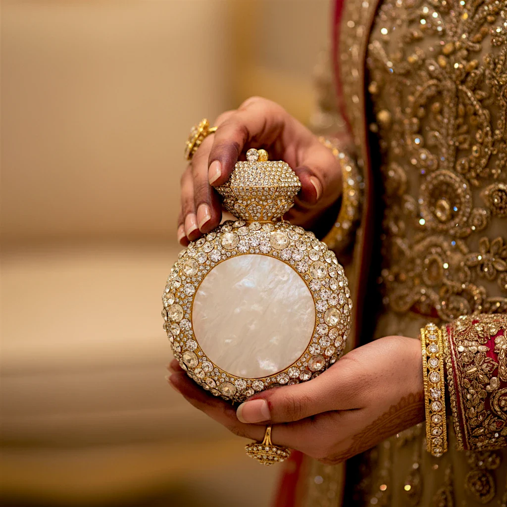 ladies bridal clutch bottle shape china