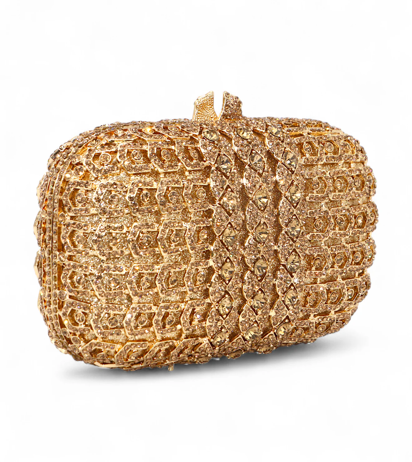 ladies bridal clutch metal white stone china - Image 2