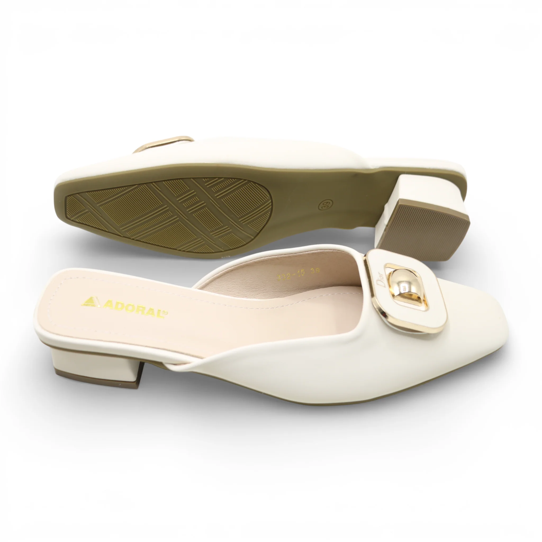ladies fancy half pumpy 36-41 apricot china 332-15 - Image 2