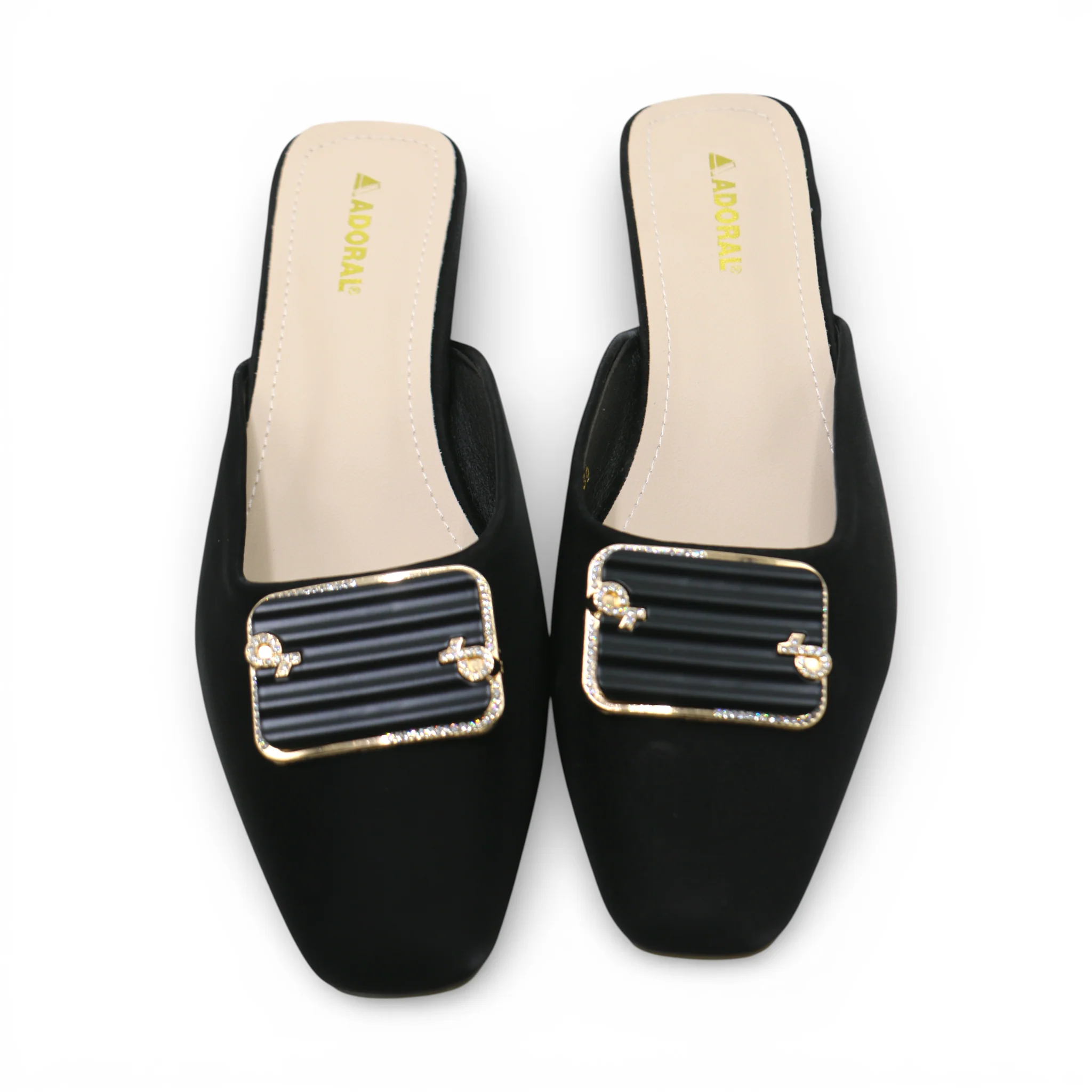 ladies fancy half pumpy 36-41 black china 332-16