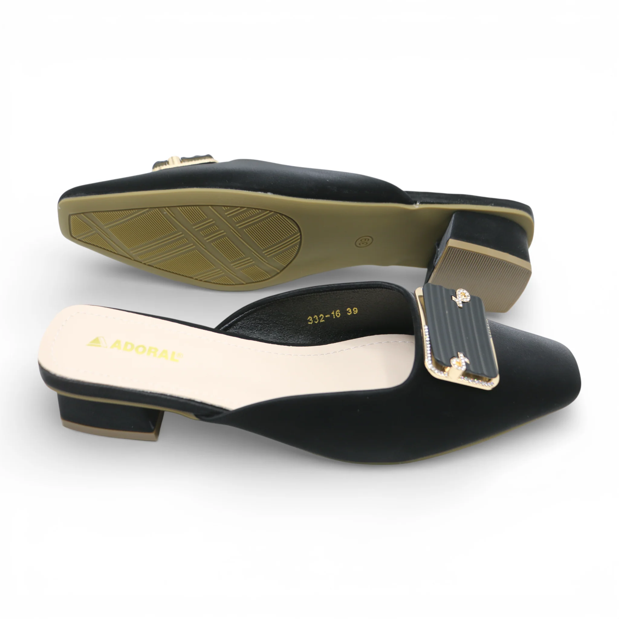 ladies fancy half pumpy 36-41 black china 332-16 - Image 2