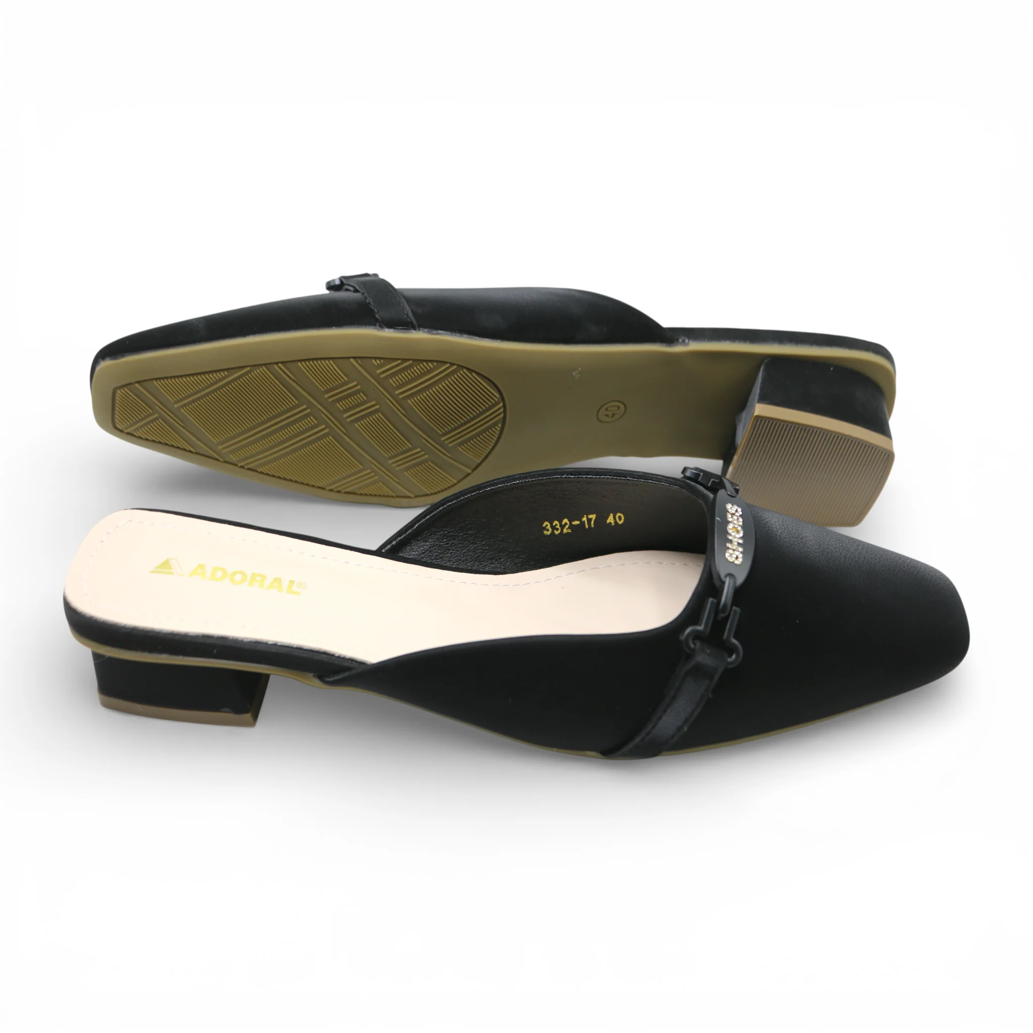 ladies fancy half pumpy 36-41 black china 332-17 - Image 2