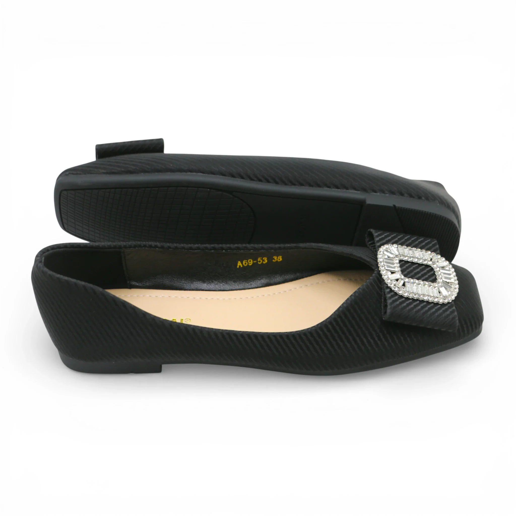 ladies fancy pumpy 36-41 black china a69-53 - Image 2
