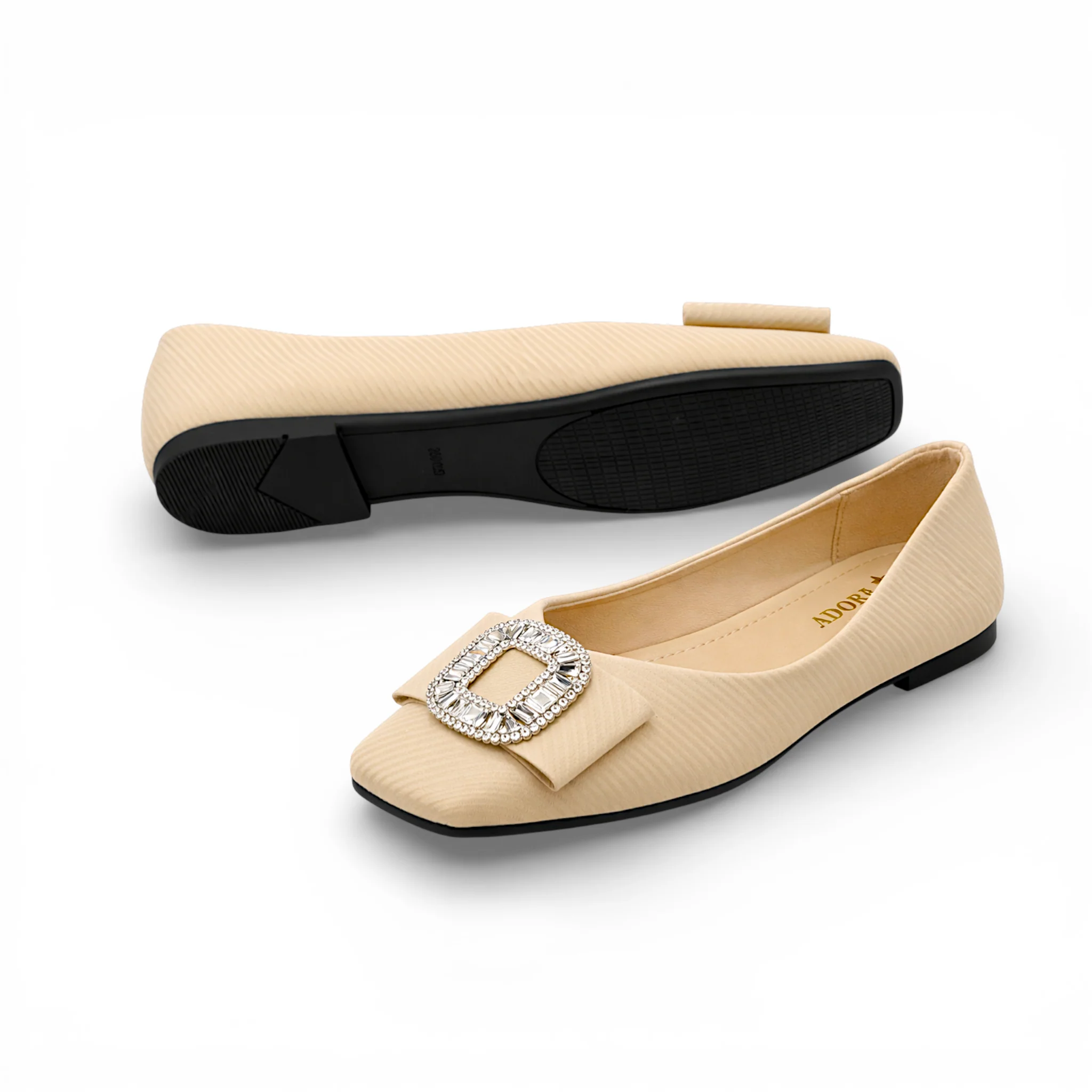 ladies fancy pumpy 36-41 khaki china a69-53 - Image 2