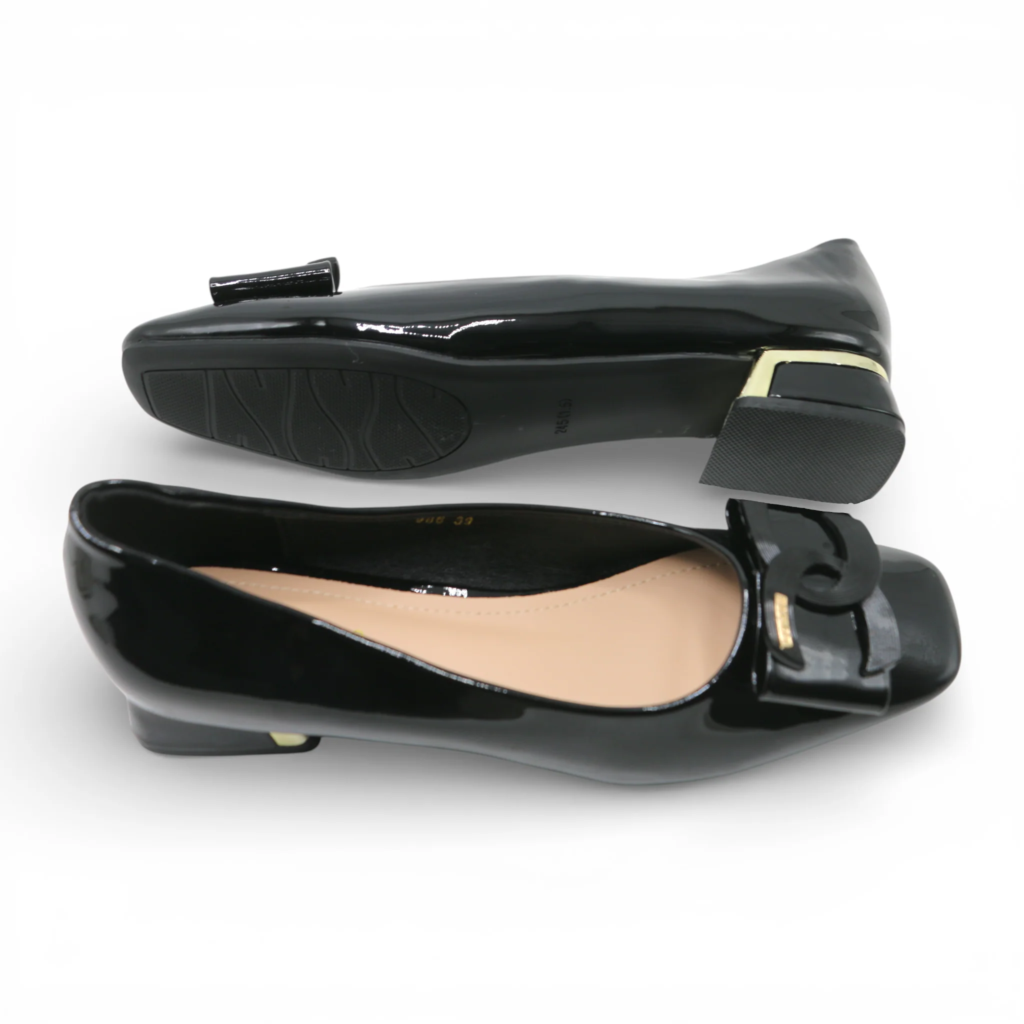 ladies fancy pumpy 36-41 warna black china 986 - Image 2
