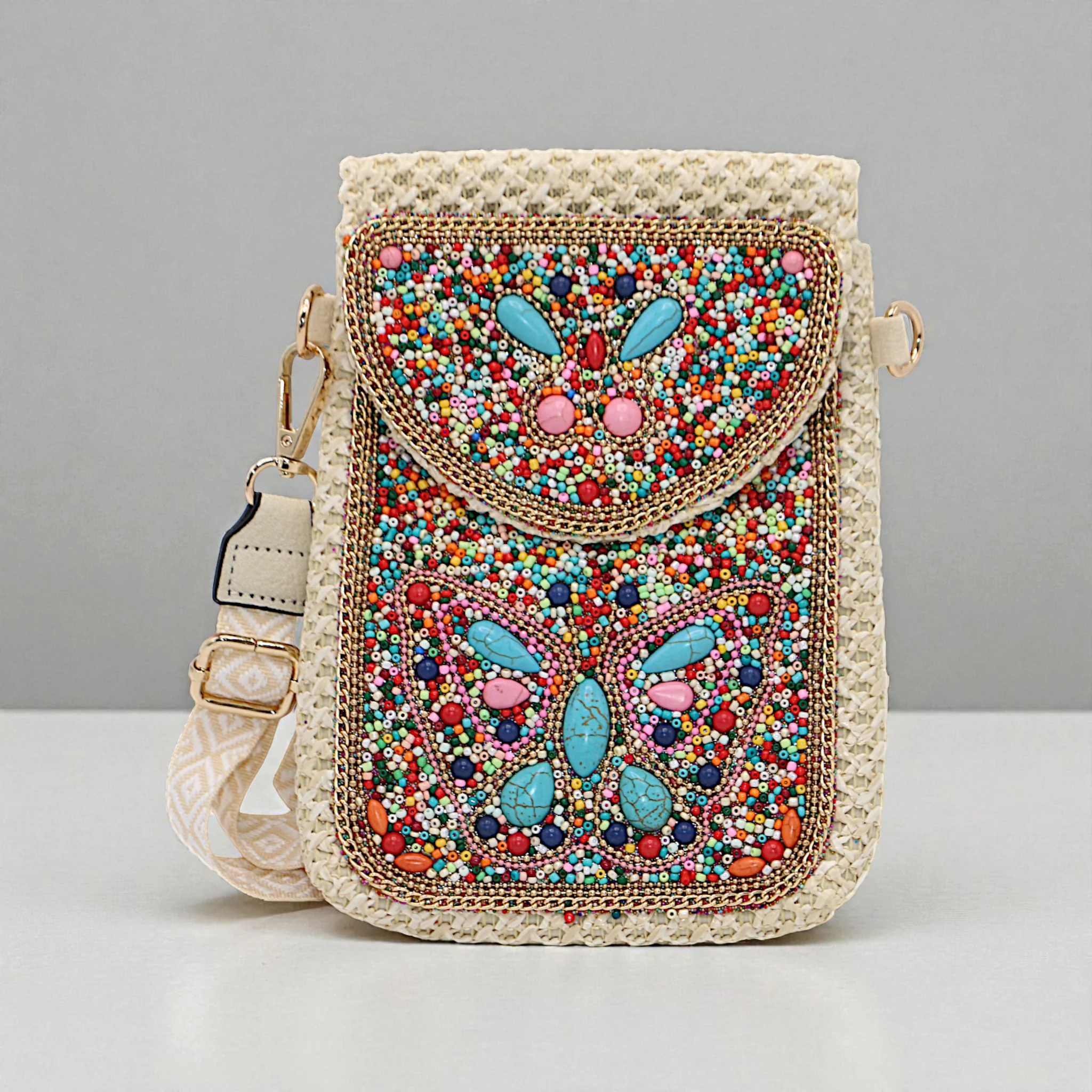 ladies mobile pouch with beads china - Image 4
