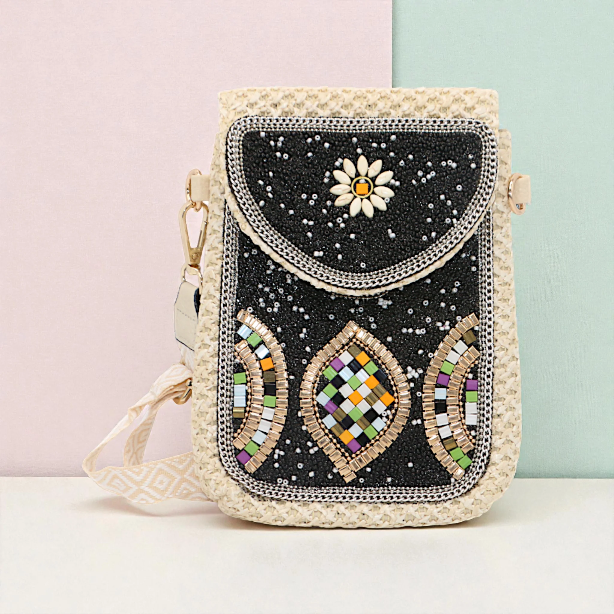 ladies mobile pouch with beads china - Image 5