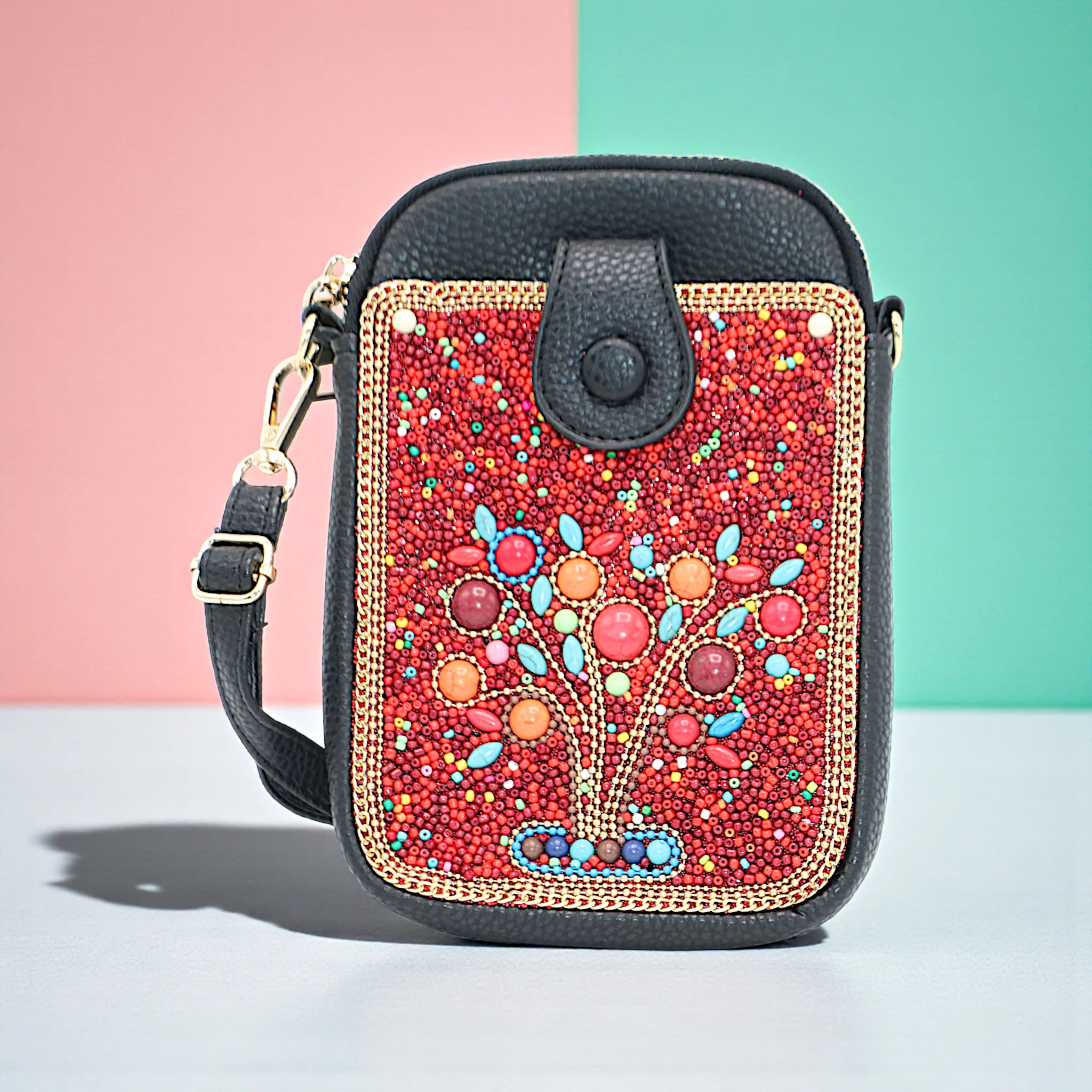 ladies mobile pouch with beads china - Image 4