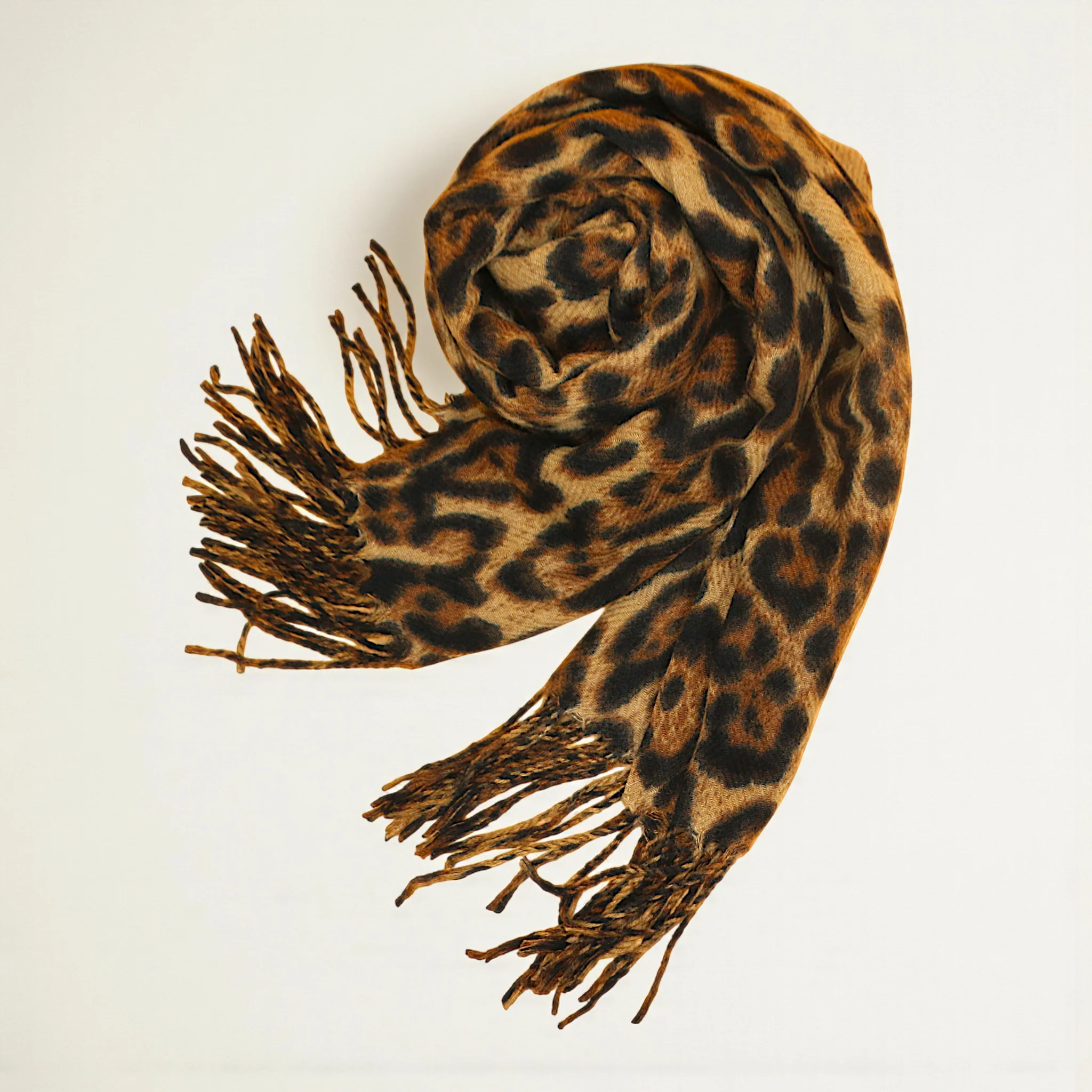 ladies scarf wool cheetah print china 226 - Image 4