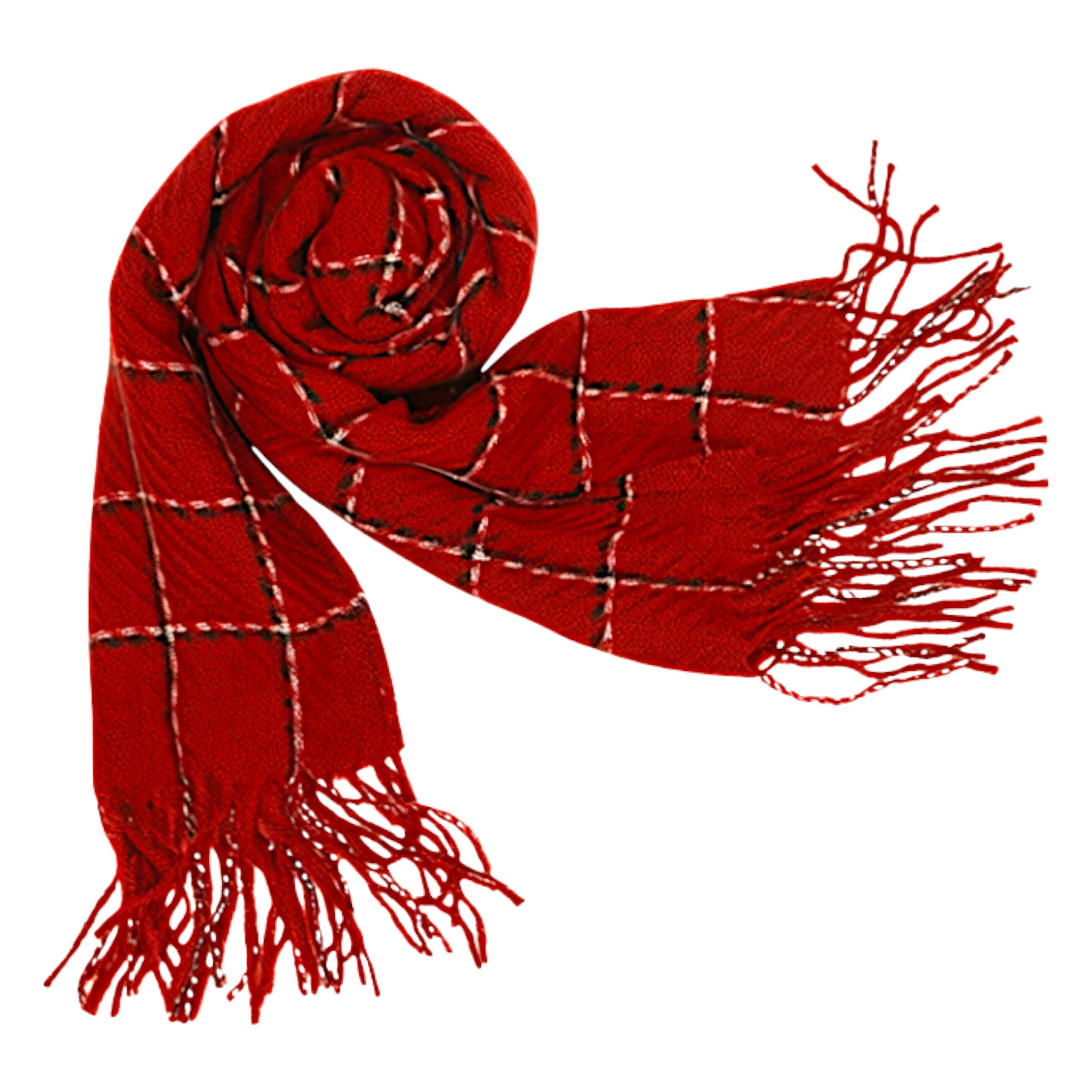 ladies scarf wool red china 227 - Image 2