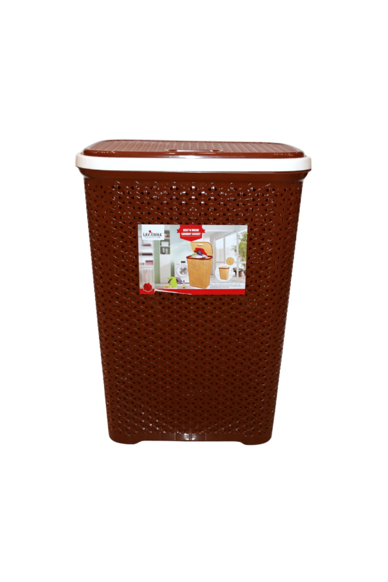 plastic laundry basket & lid pak lavienna - Image 3