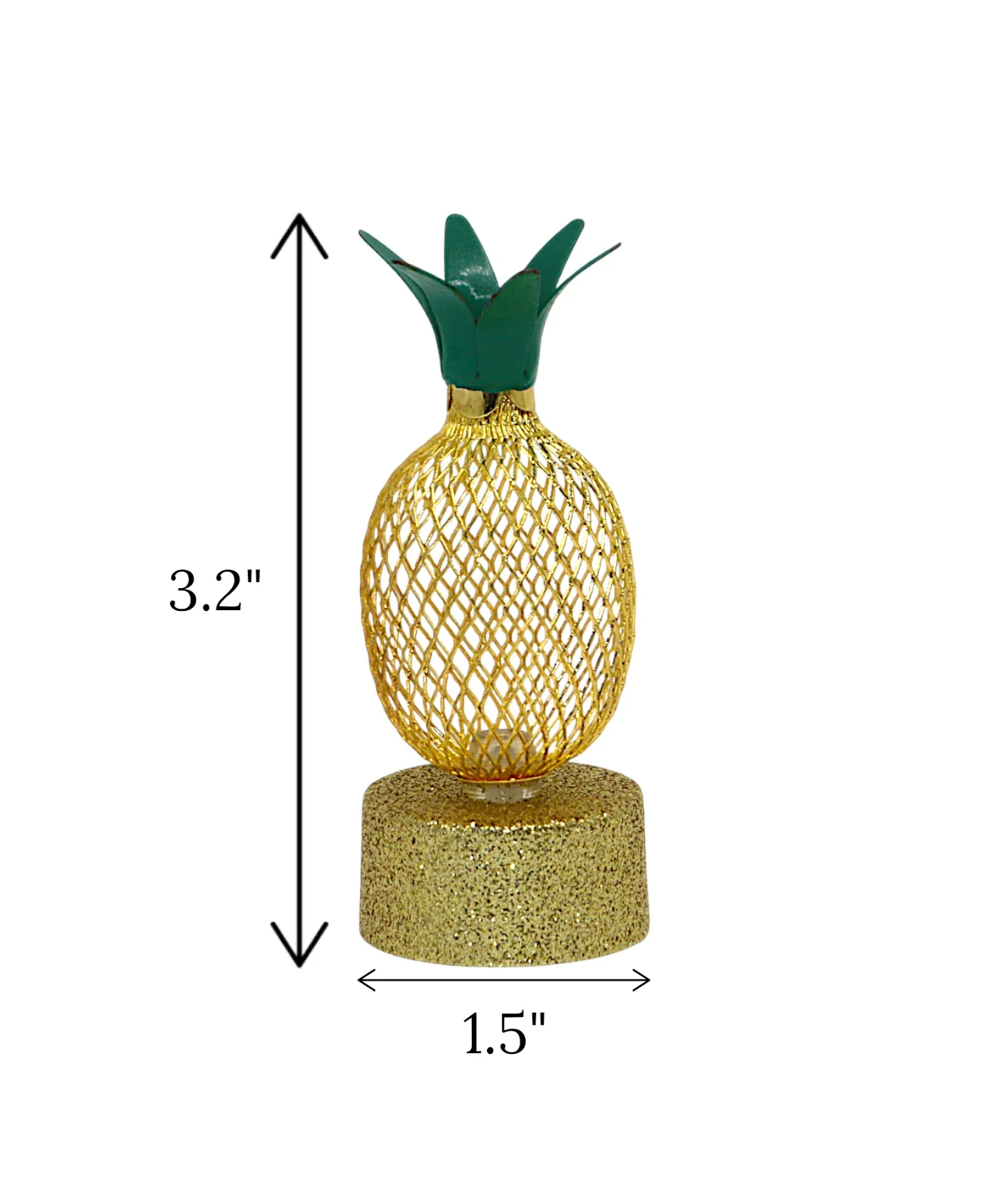 led candle pineapple glitter 1pc china"3.2x1.5" - Image 2