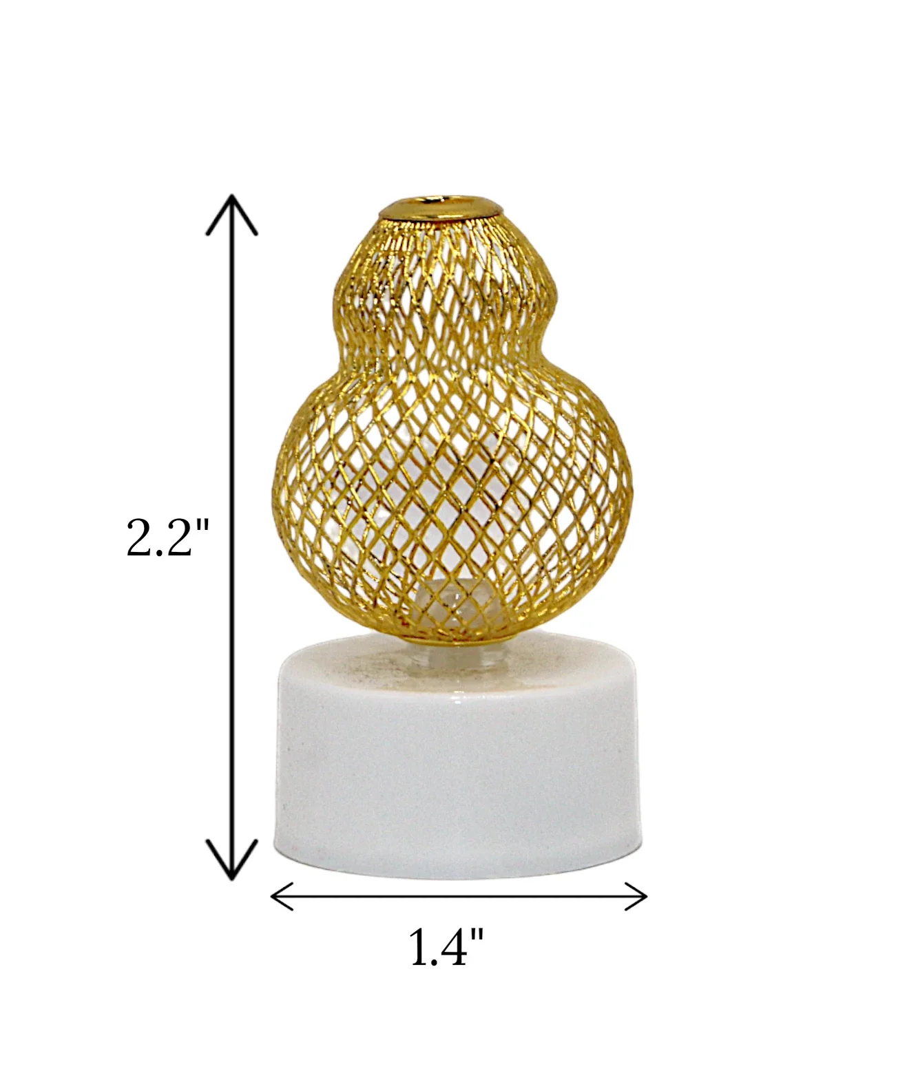 led candle suraahi golden china "2.2x1.4" - Image 2