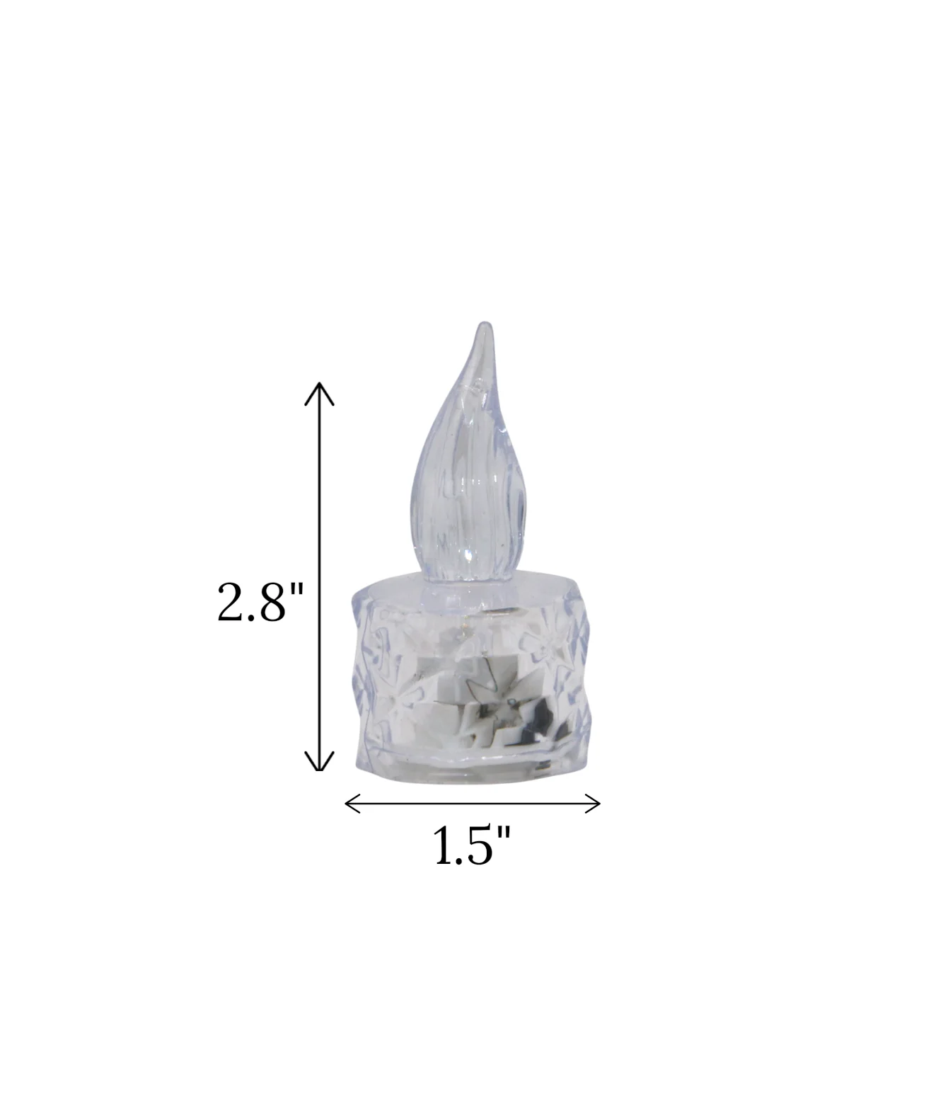 led candle transparent mini blocks china "2.8x1.5" - Image 2