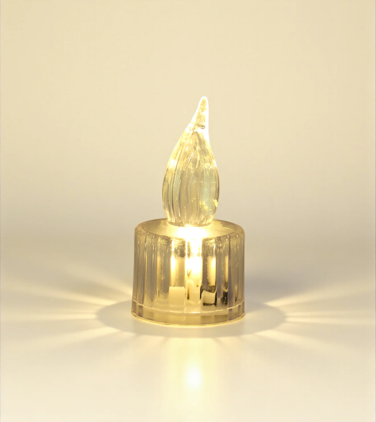 led candle transparent vertical stripe small china "3x1.4"