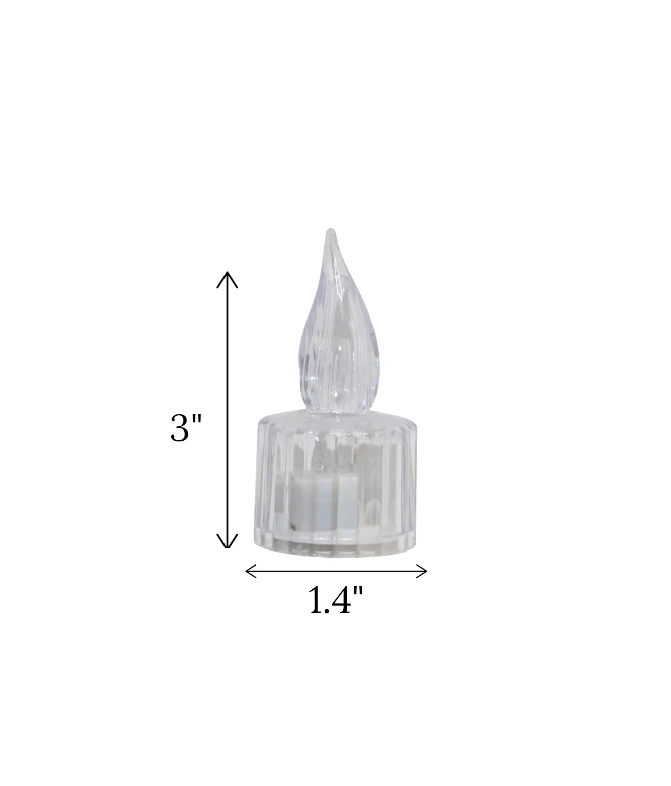 led candle transparent vertical stripe small china "3x1.4" - Image 2