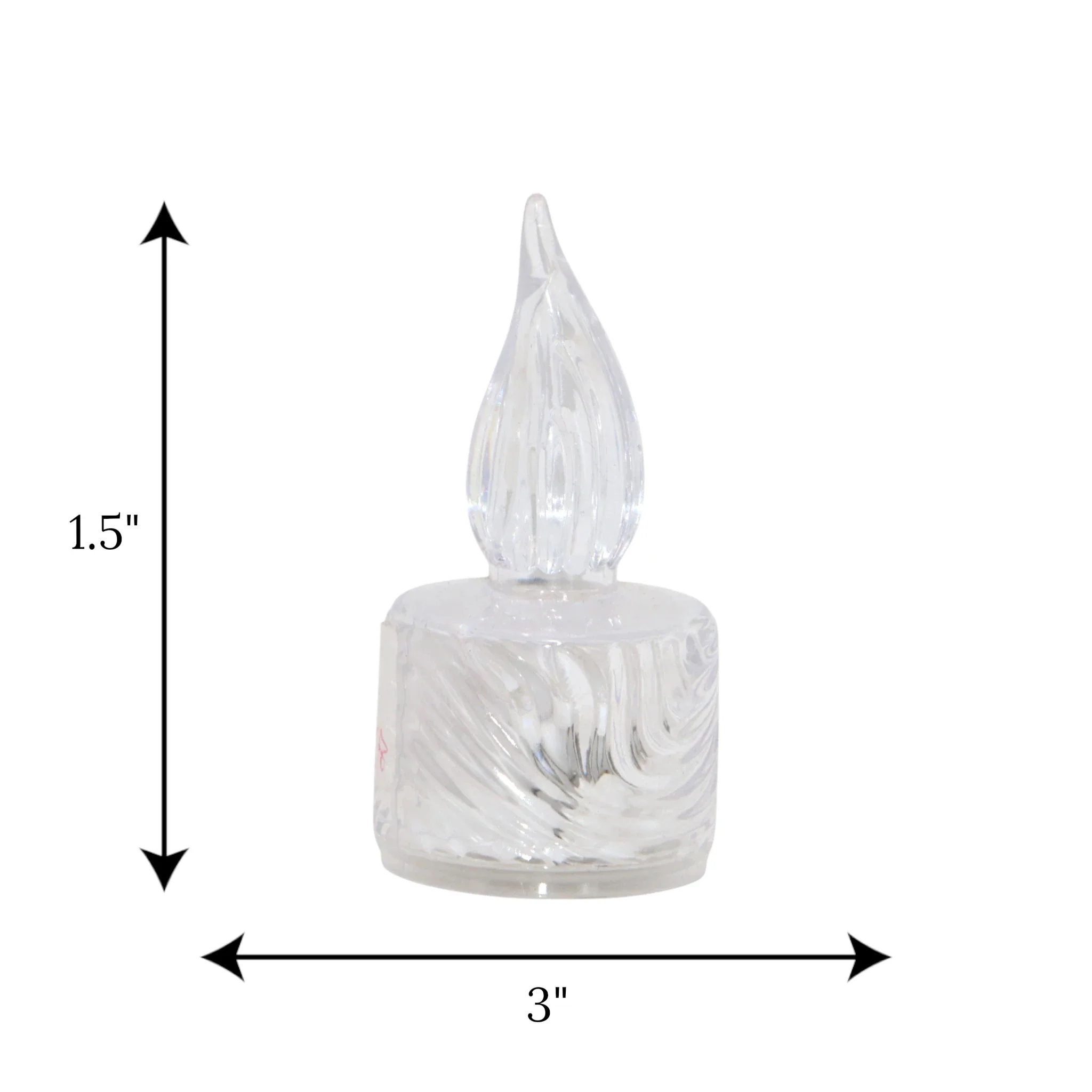 led tea light candle crystal 1pc china 3x1.5 - Image 2