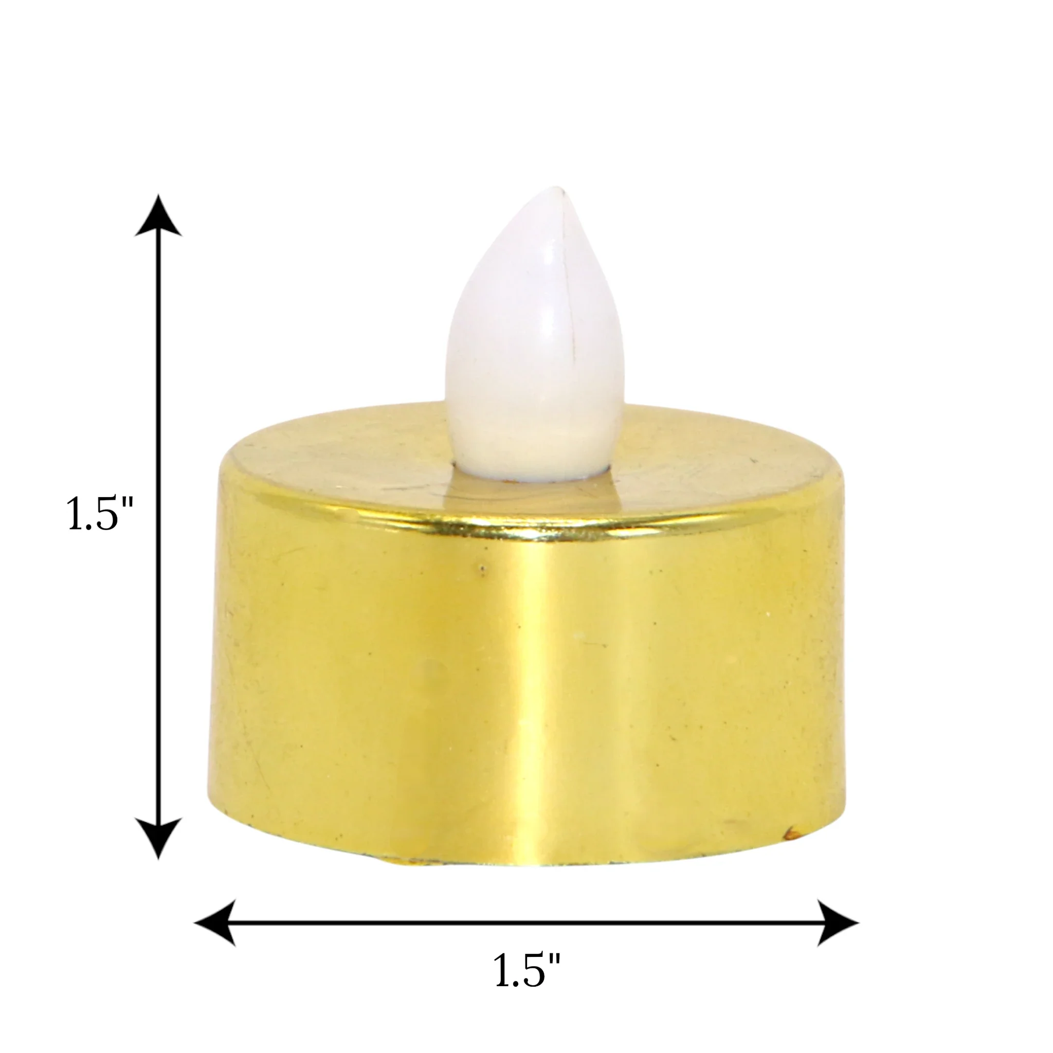 led tea light candle golden 1pc china 1.5x1.5 - Image 2