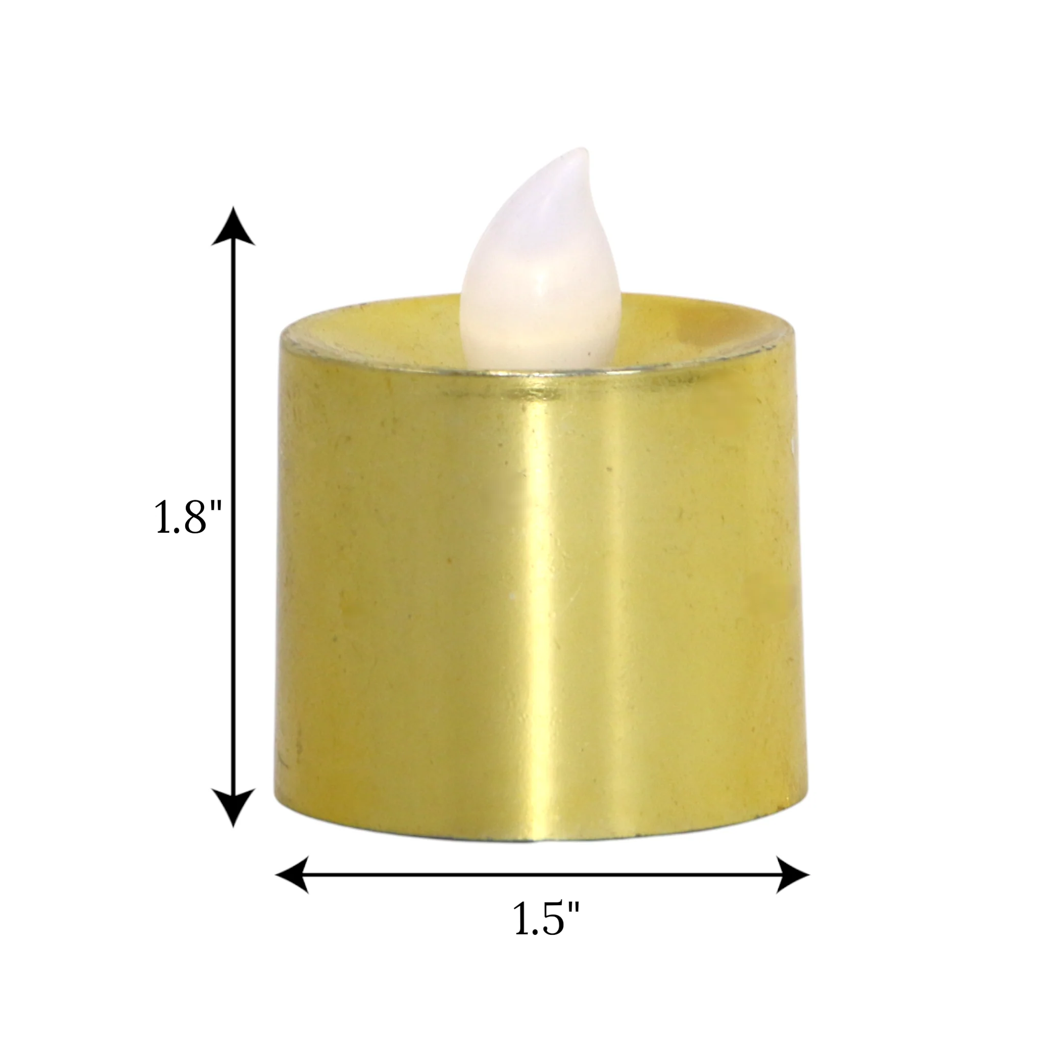 led tea light candle golden 1pc china 1.8x1.5 - Image 2