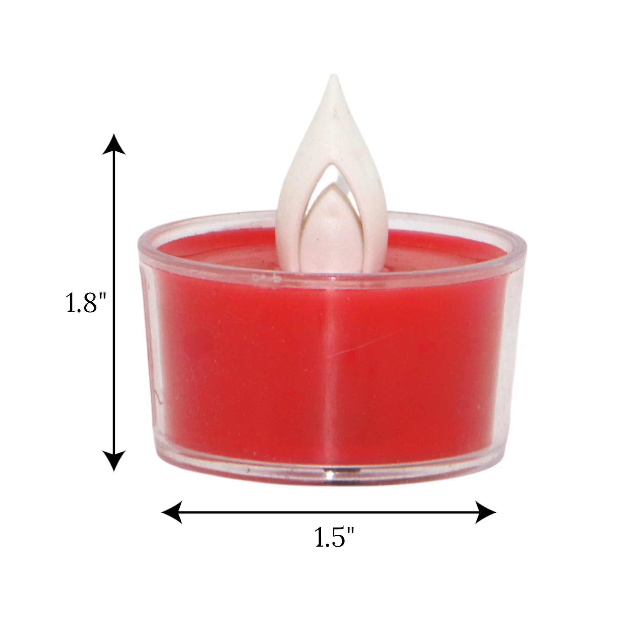 led tea light candle red 1pc china 1.8x1.5 - Image 2