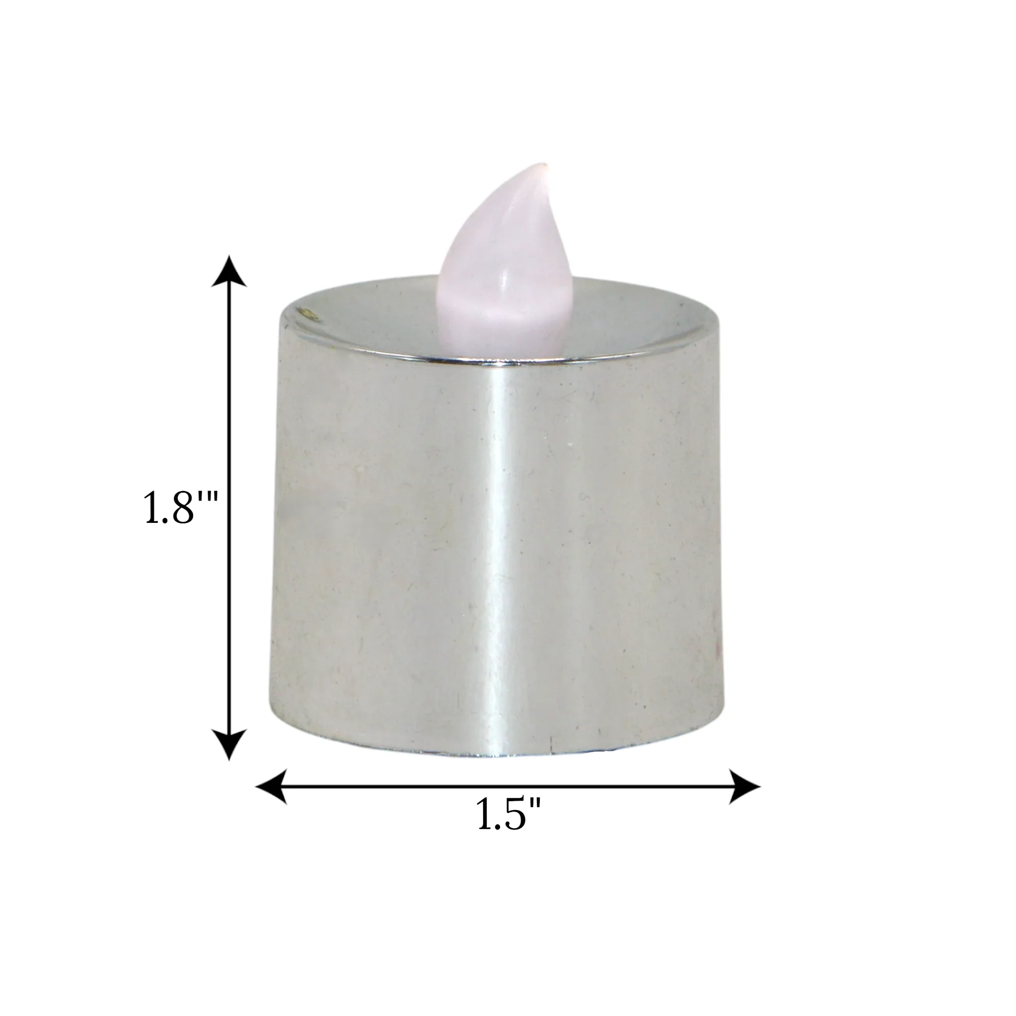 led tea light candle silver 1pc china 1.8x1.5 - Image 2