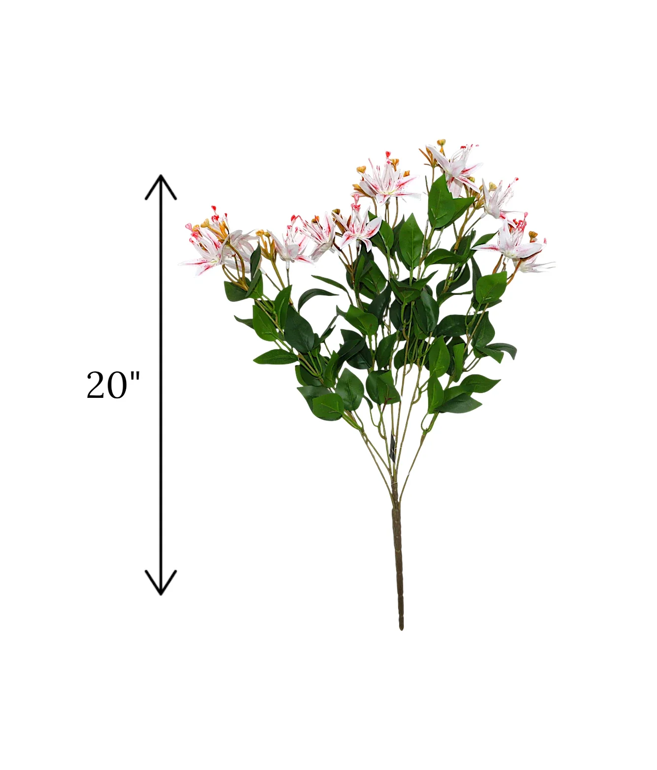 lilly flower bunch white & red china "20" - Image 2